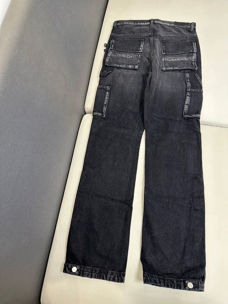 Amiri Amiri Black and gray washed straight loose jeans 2501-Nexta Size US 30 / EU 46 - 2 Thumbnail