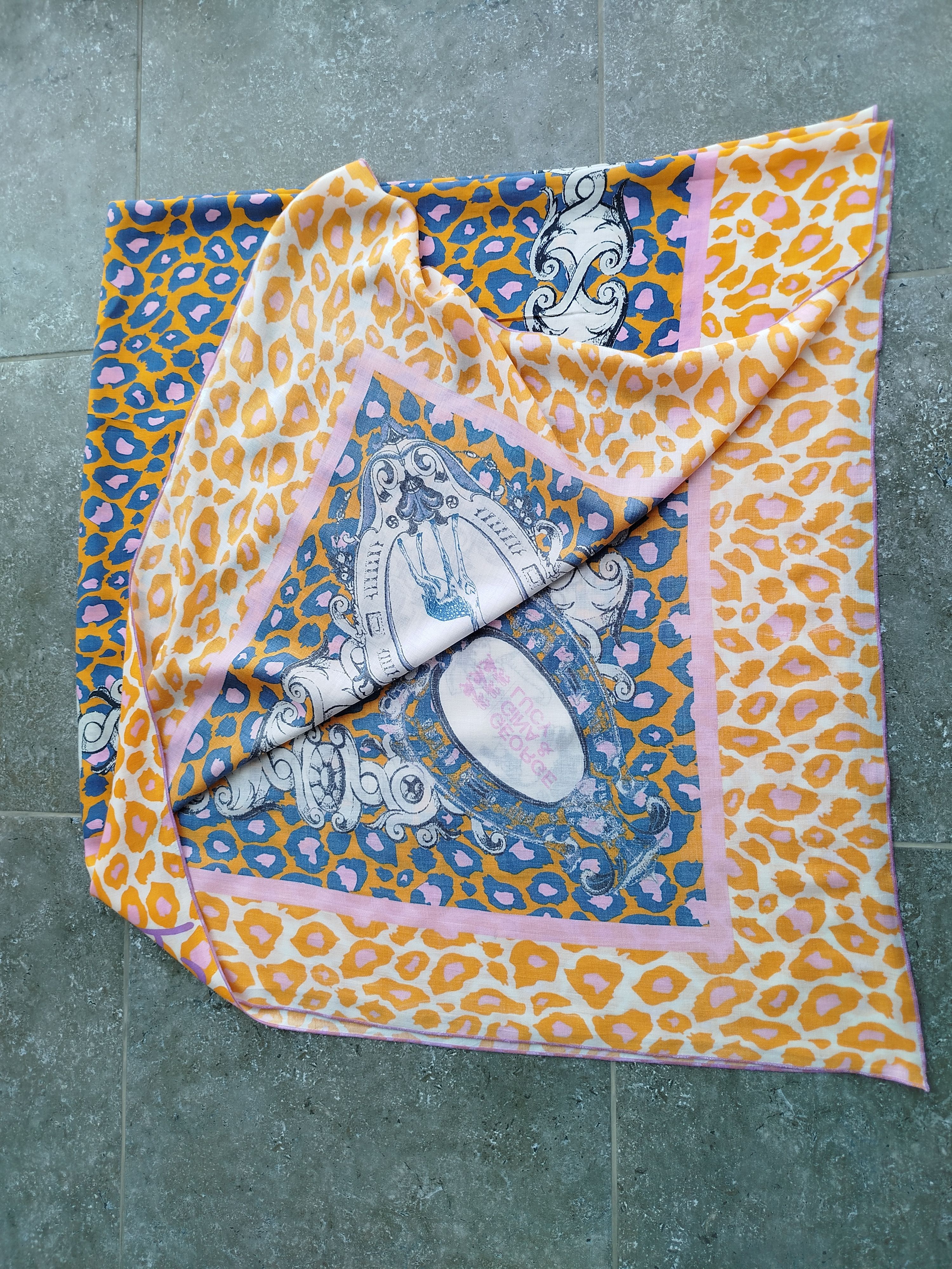 George Gina & Lucy Scarf Pareo Square Extra Large Animal Print Viscose Size ONE SIZE - 11 Thumbnail
