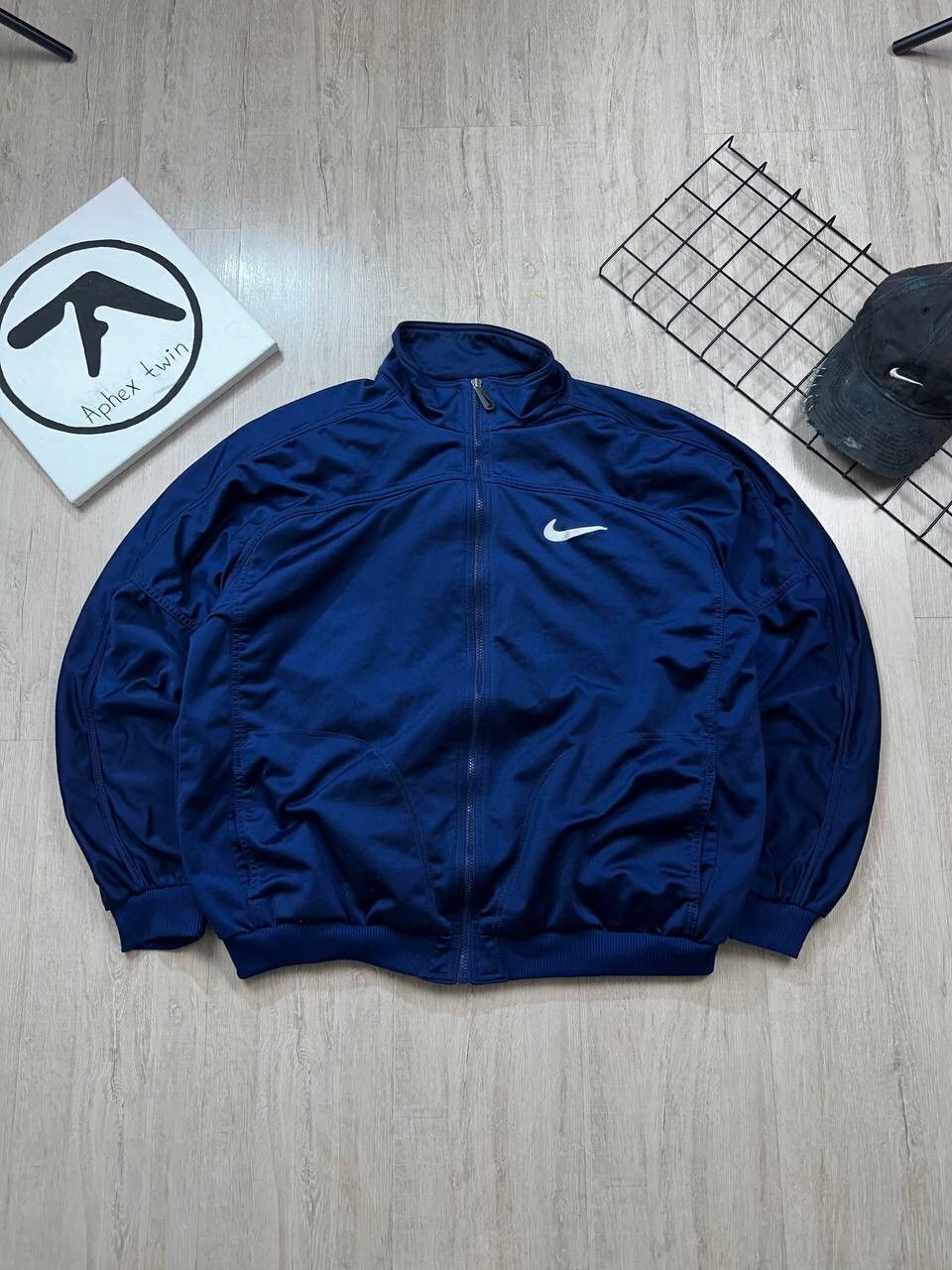 Nike × Vintage Vintage 00s Nike Big Logo Y2K Zip Hoodie Size US XL / EU 56 / 4 - 2 Thumbnail
