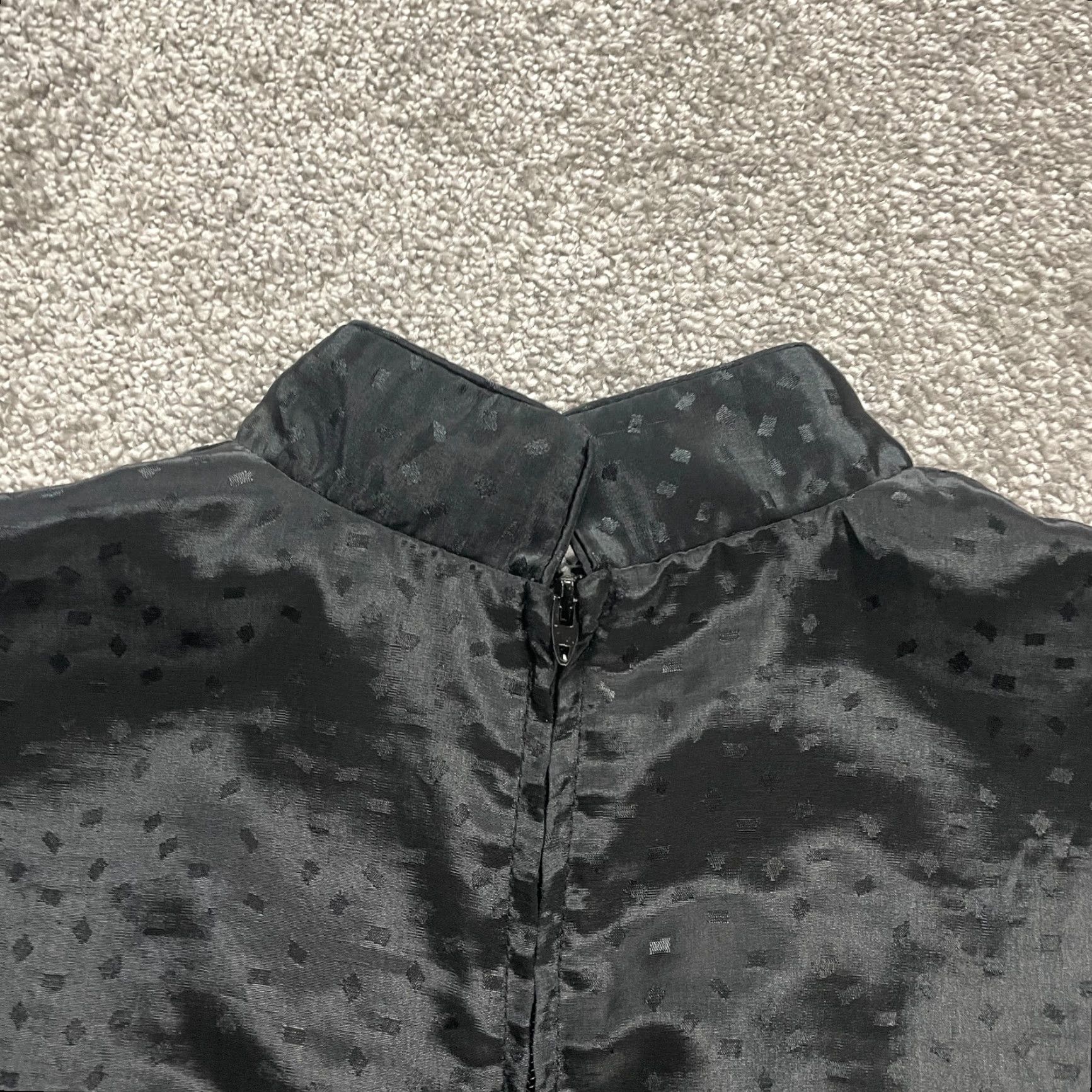 Vintage Unbranded Shift Dress Women Adult Small Black Silk Blend Sleeveless Party Argyle Zipper Womens Size S / US 4 / IT 40 - 5 Thumbnail