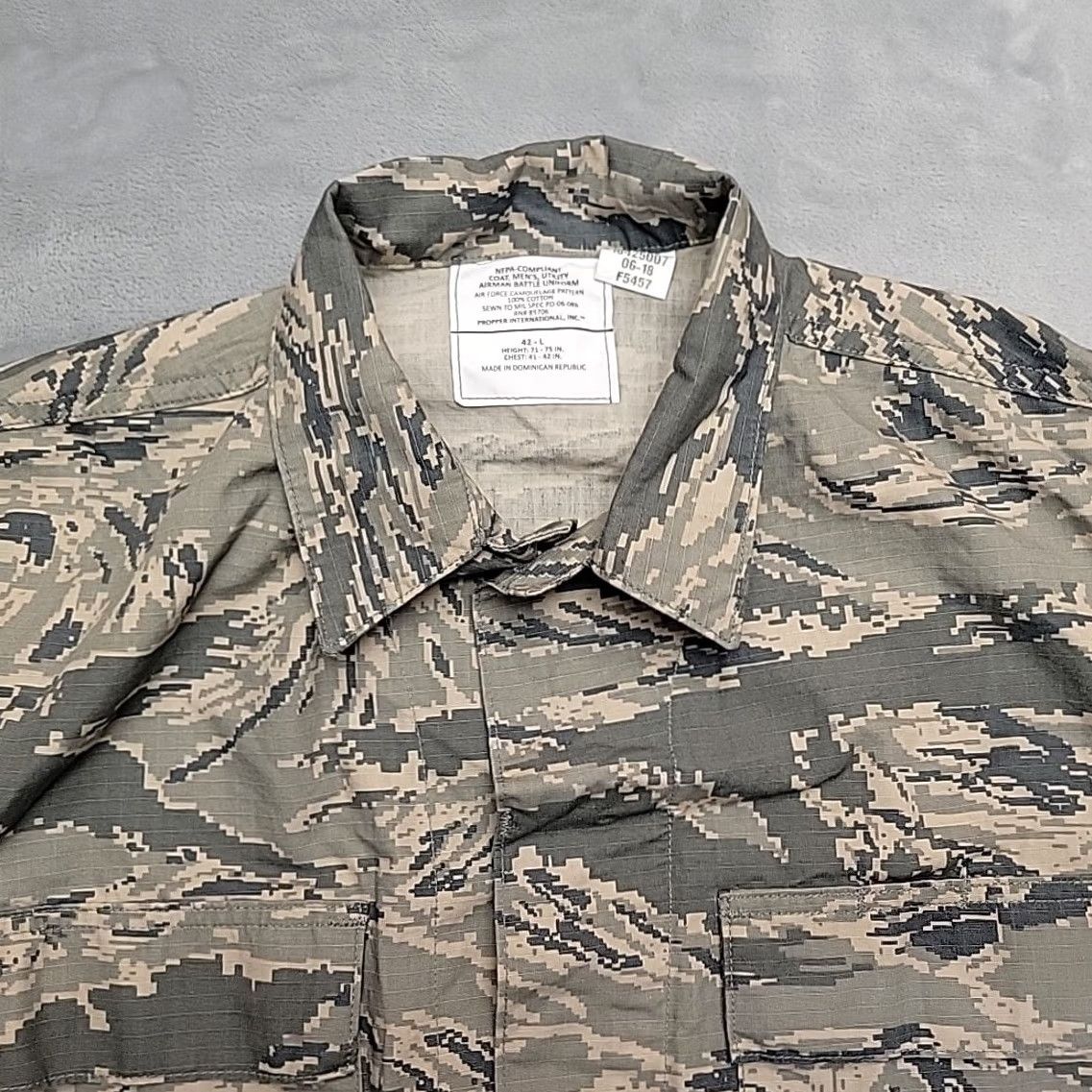 Propper VINTAGE US Air Force ABU Camo Jacket Mens 42L Tiger Stripe Digital Military Coat BDU Size US XS / EU 42 / 0 - 2 Thumbnail