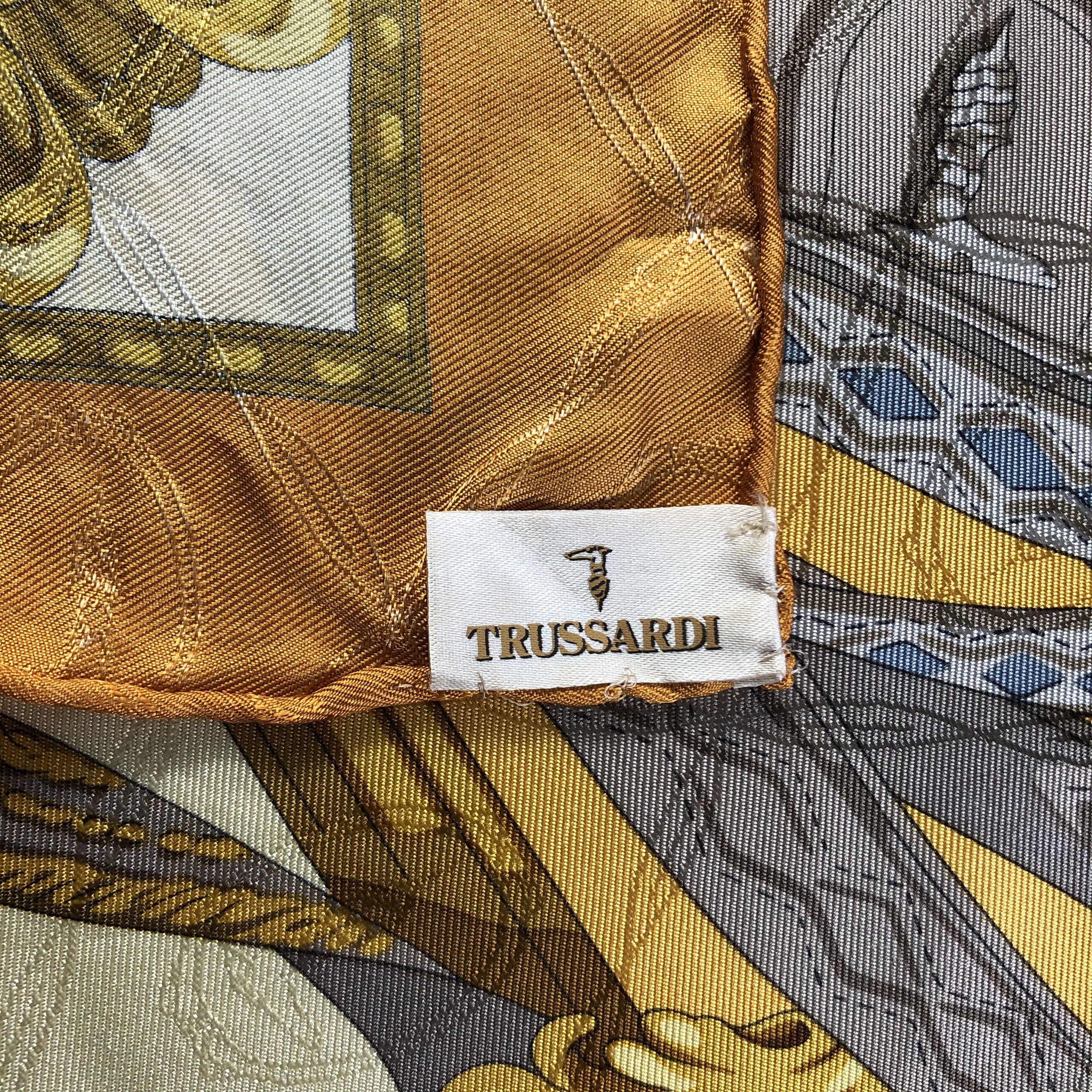 Trussardi × Vintage Vintage Trussardi Silk Scarf Size ONE SIZE - 5 Thumbnail