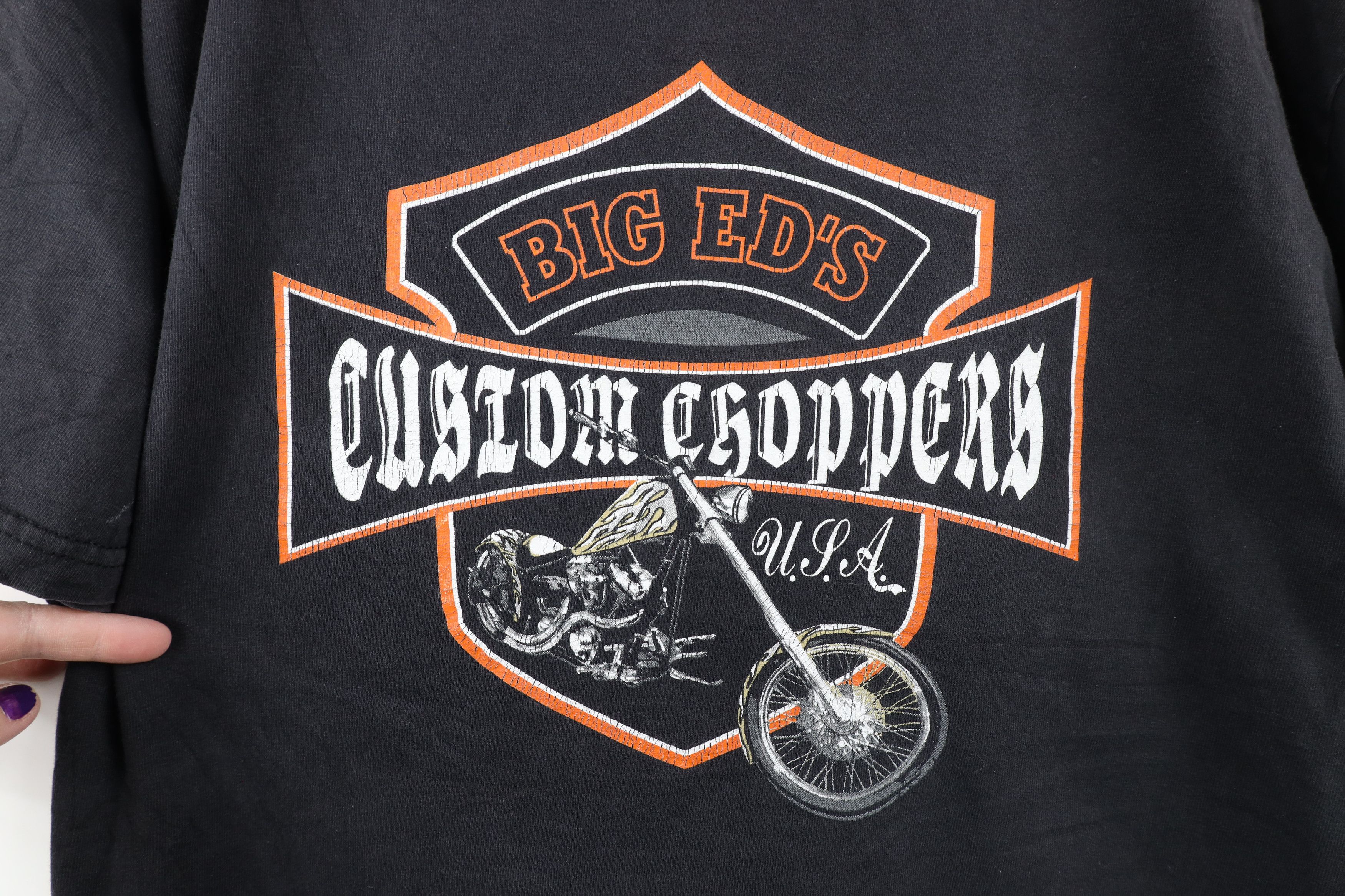 Vintage Vintage Streetwear Eds Custom Choppers Motorcycle T-Shirt Size US L / EU 52-54 / 3 - 4 Thumbnail