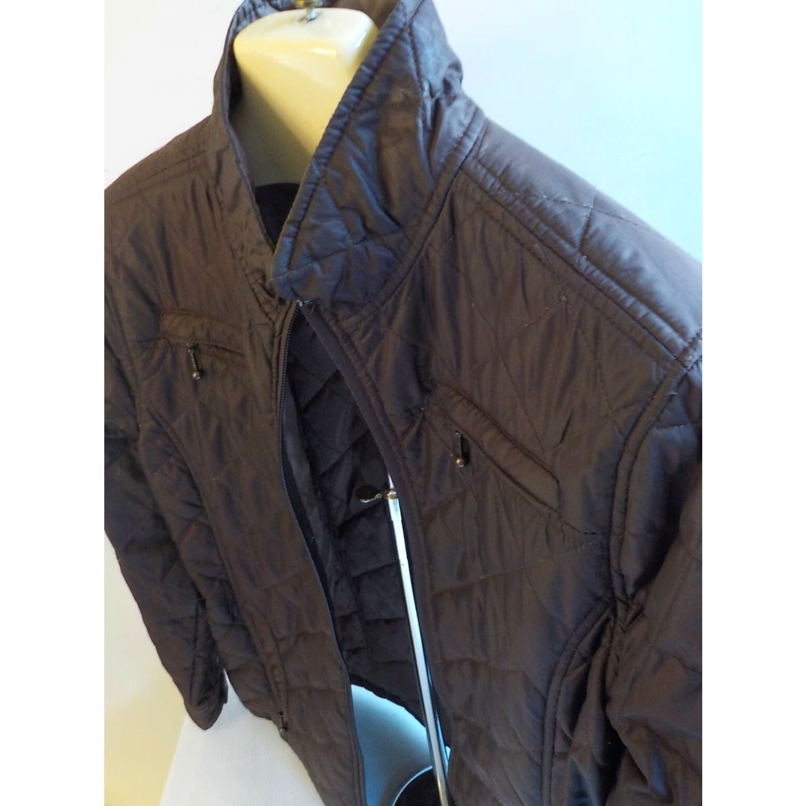 Vintage WOOLRICH Zipper Front Quilted Women's Jacket Brown Polyester Large L +Pockets+Adjustable Cuffs/Waist Good Condition Size L / US 10 / IT 46 - 5 Thumbnail