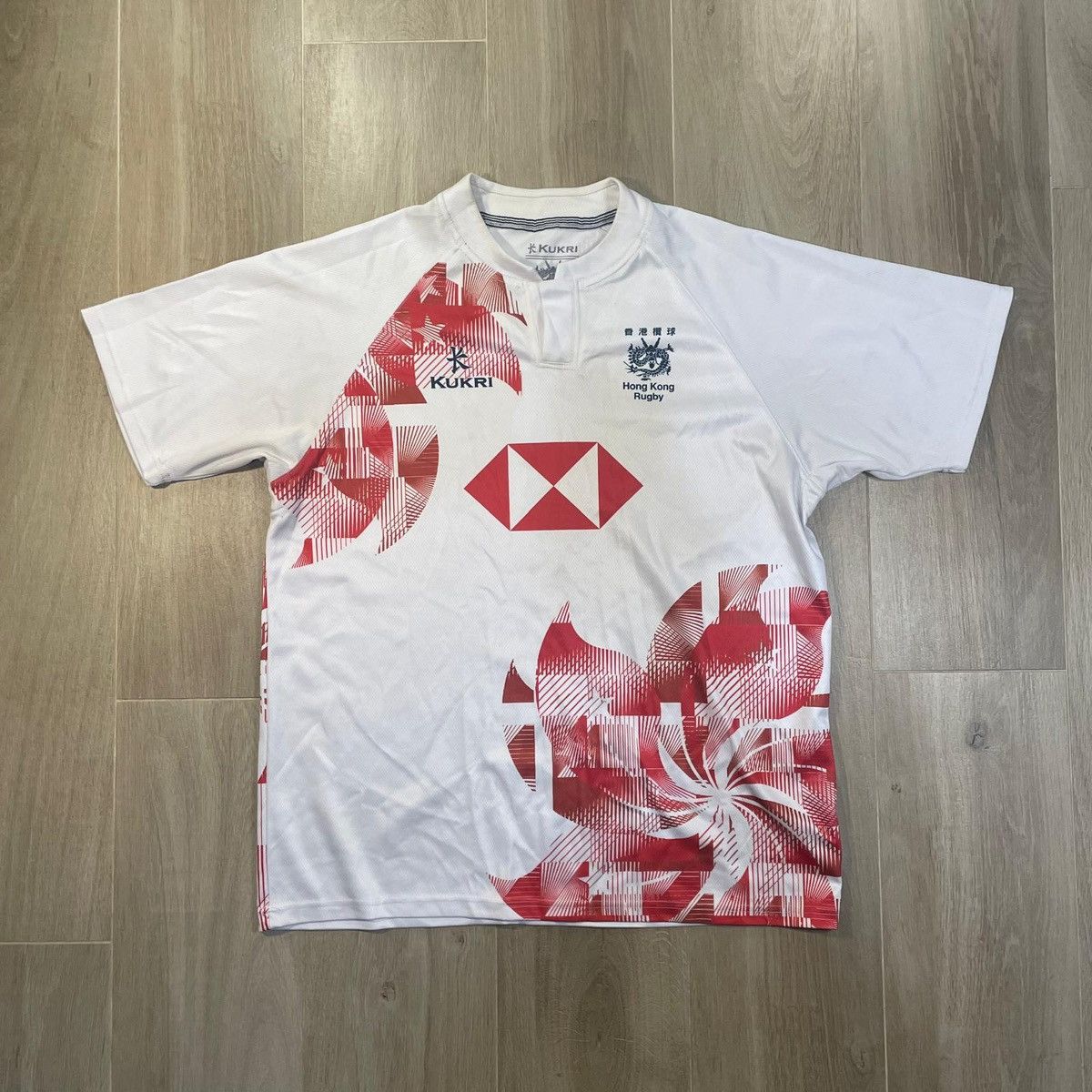 Other Hong Kong Rugby Kukri white red shirt jersey tee t-shirt Size US L / EU 52-54 / 3 - 1 Thumbnail
