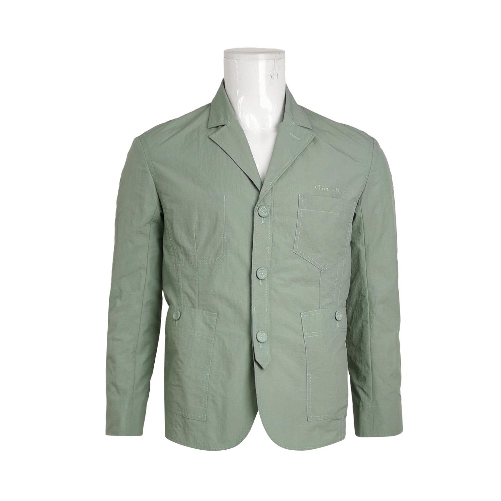 Dior Dior Green Nylon Notch Lapel Jacket 44 Size US S / EU 44-46 / 1 - 1 Thumbnail