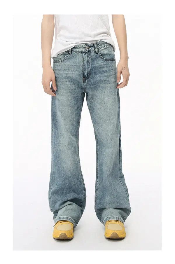 VIBE American high street retro flared washed jeans Size US 32 / EU 48 - 2 Thumbnail