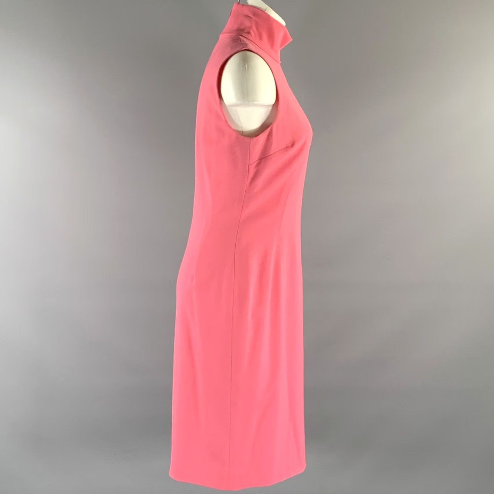Dolce & Gabbana DOLCE & GABBANA Size S Pink Virgin Wool Sheath Knee-Length Dress Size S / US 4 / IT 40 - 2 Thumbnail