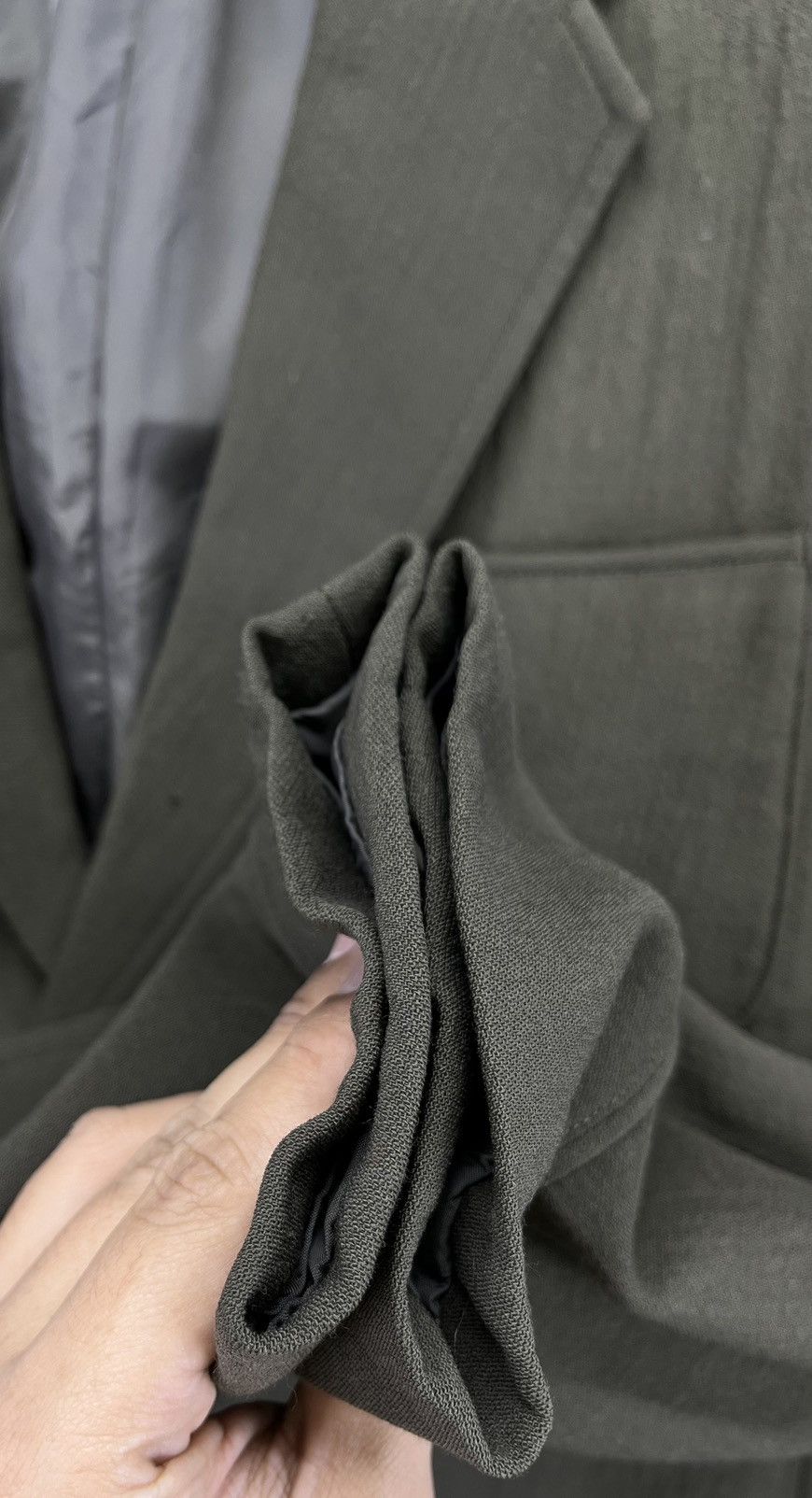Yohji Yamamoto Vintage Yohji Yamamoto Trashed Wool Blazer Coats Jacket Size US M / EU 48-50 / 2 - 12 Thumbnail