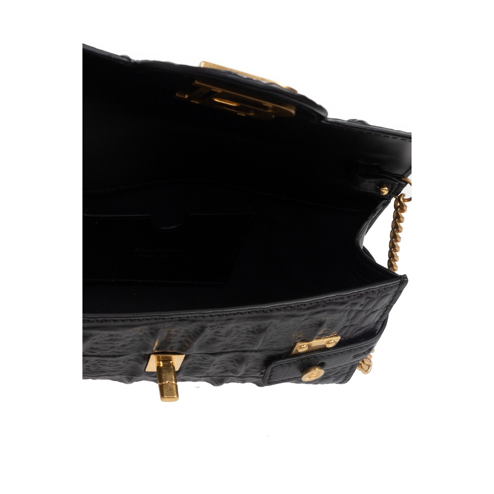 Balmain BALMAIN B-Buzz 23 Black Leather Shoulder Bag New & Authentic Size ONE SIZE - 4 Thumbnail