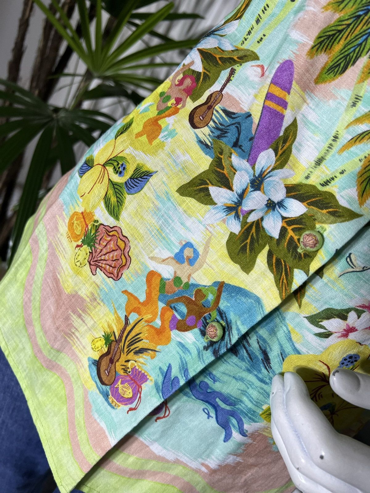 ALEMAIS Alemais Guava Mermaid Point Short Sleeve Shirt. Size XS / US 0-2 / IT 36-38 - 5 Thumbnail