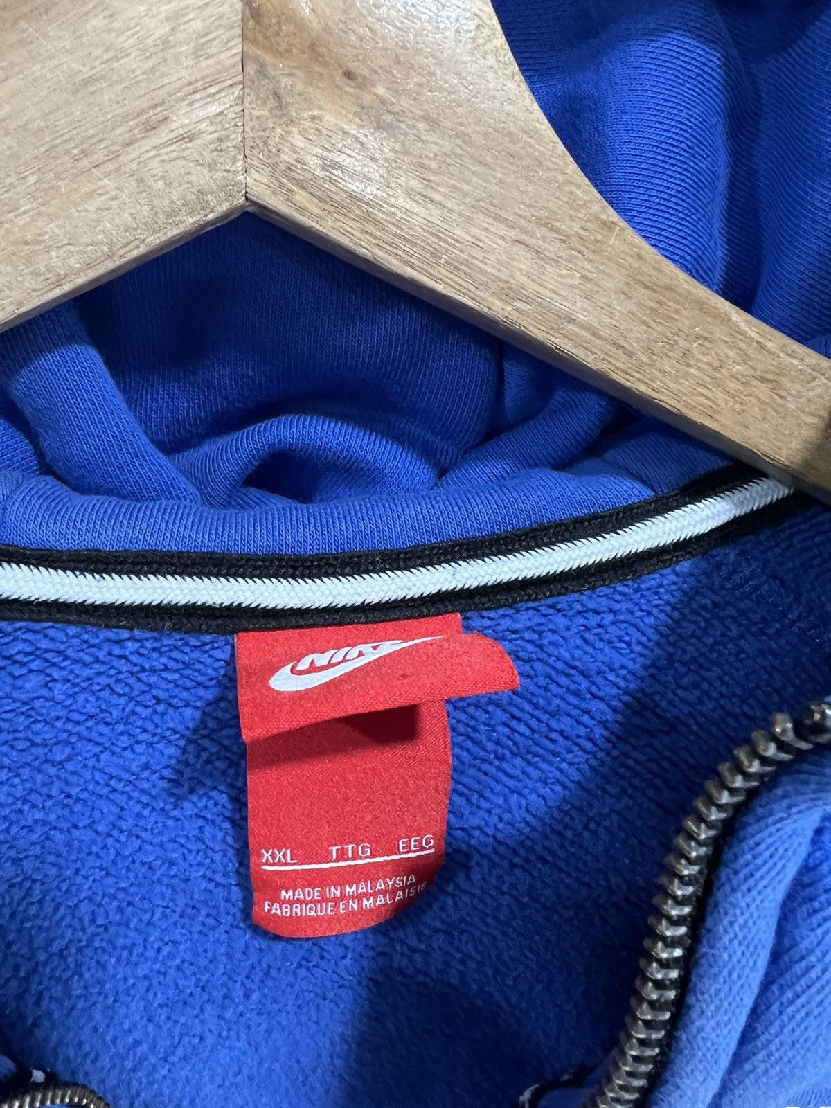 Nike Vintage Y2K Nike Hoodie sweater zip up swoosh check xxl Size US XXL / EU 58 / 5 - 5 Thumbnail