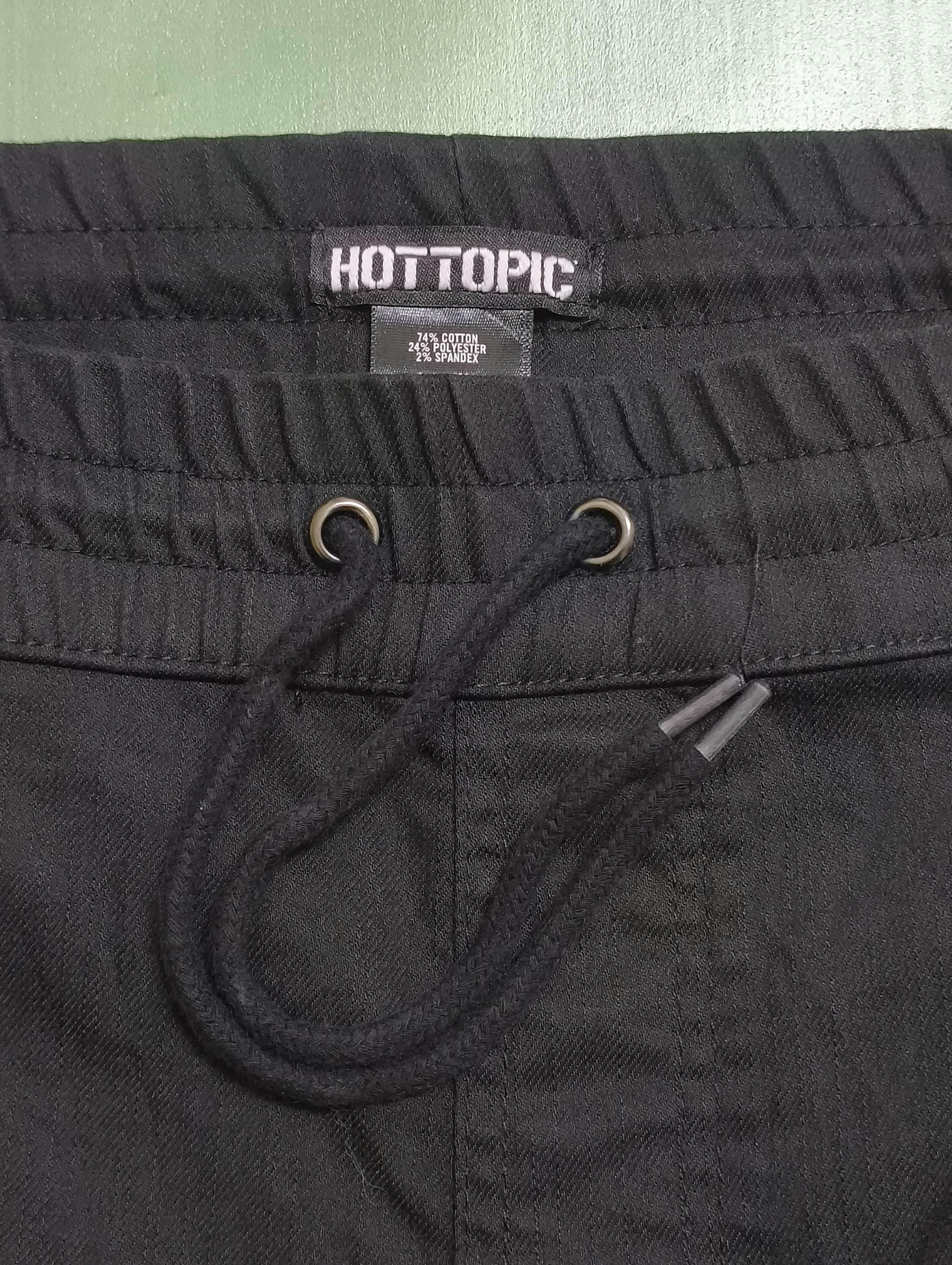 Hot Topic Hot Topic Men’s Black Punk Gothic Cargo Pants Size US 35 - 8 Thumbnail