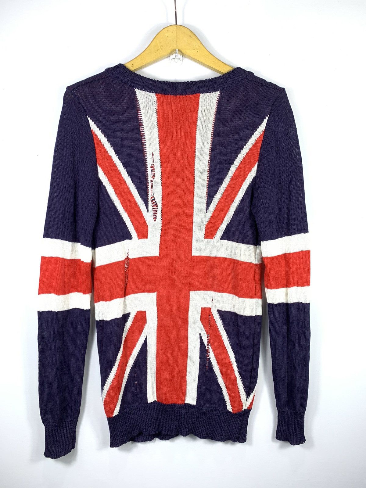 Beauty Beast × Hysteric Glamour × Japanese Brand CRAZY SICK BRITISH DISTRESED AMERICAN FLAG KNIT LGB STYLE Size US M / EU 48-50 / 2 - 3 Thumbnail