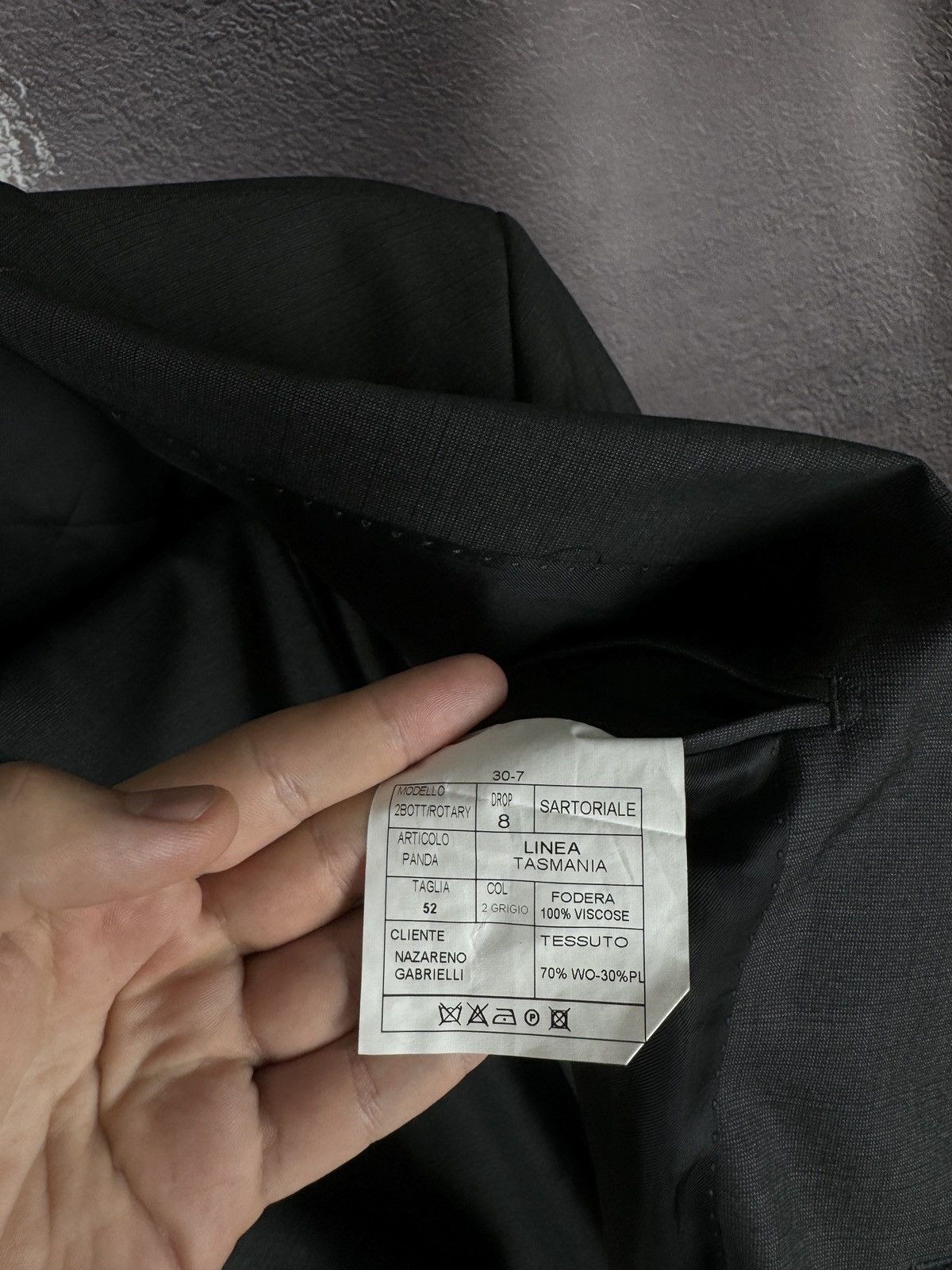 Nazareno Gabrielli BNWT Nazareno Gabrielli 2 pcs Panda grey 2 button wool suit Size 42R - 15 Thumbnail