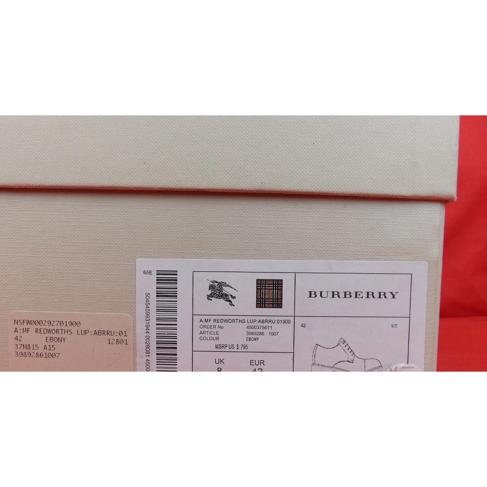 Burberry BURBERRY REDWORTHS BROWN LEATHER SHEARLING OXFORDS 43.5 ITA Size US 10.5 / EU 43-44 - 12 Thumbnail