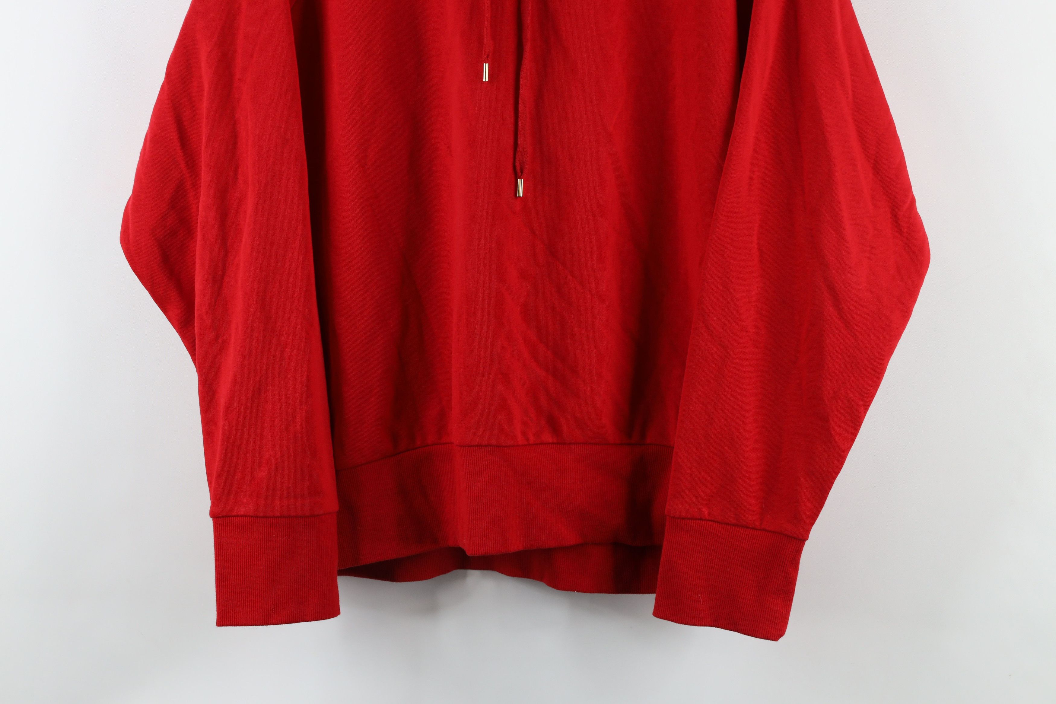 Ralph Lauren × Vintage Vintage Ralph Lauren Tie Mock Neck Pullover Sweatshirt Red Size L / US 10 / IT 46 - 3 Thumbnail