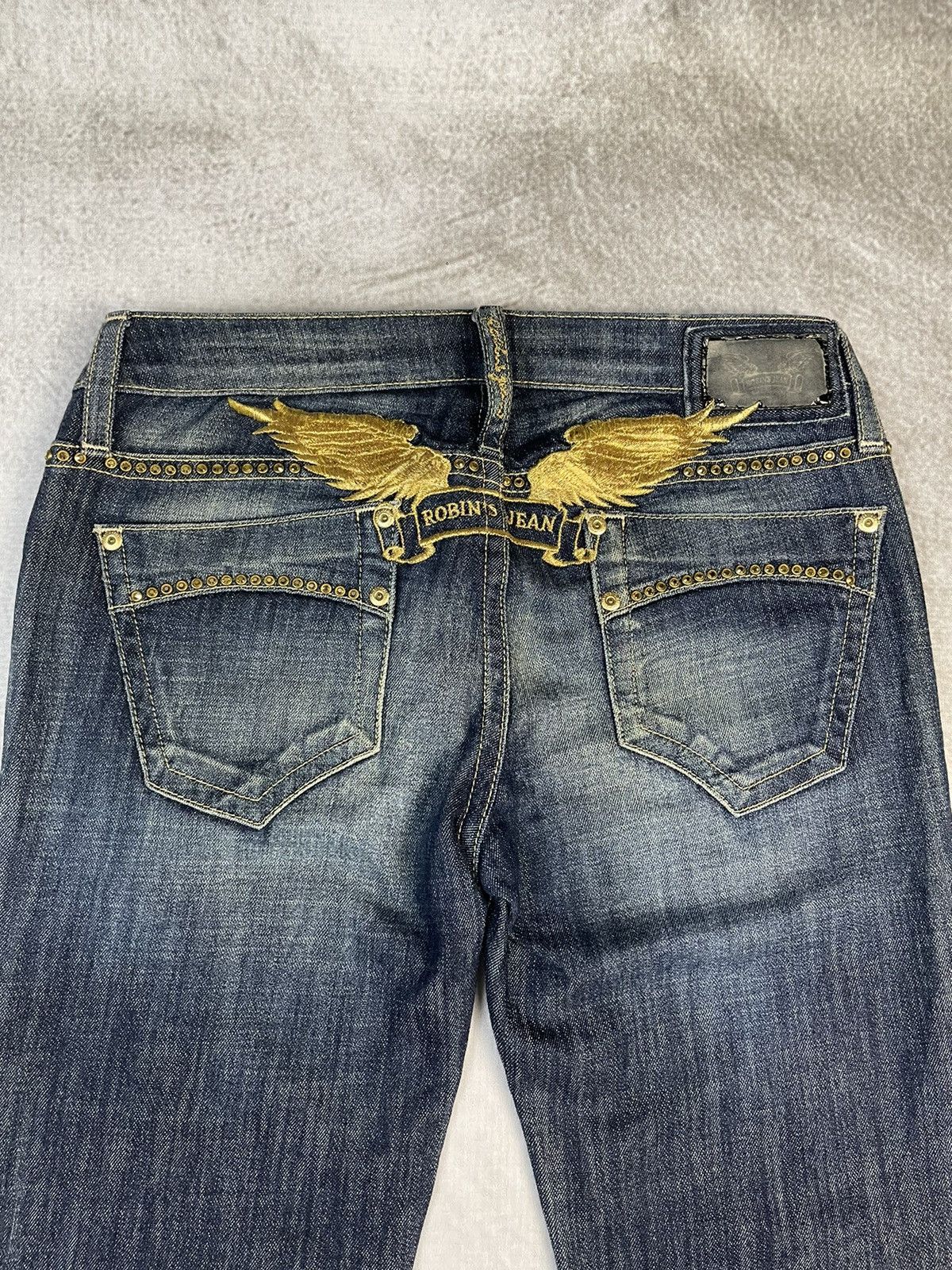 Robins Jeans Y2k Robin's Jean Low Rise Flare Boot Cut Denim Size 28" / US 6 / IT 42 - 4 Thumbnail