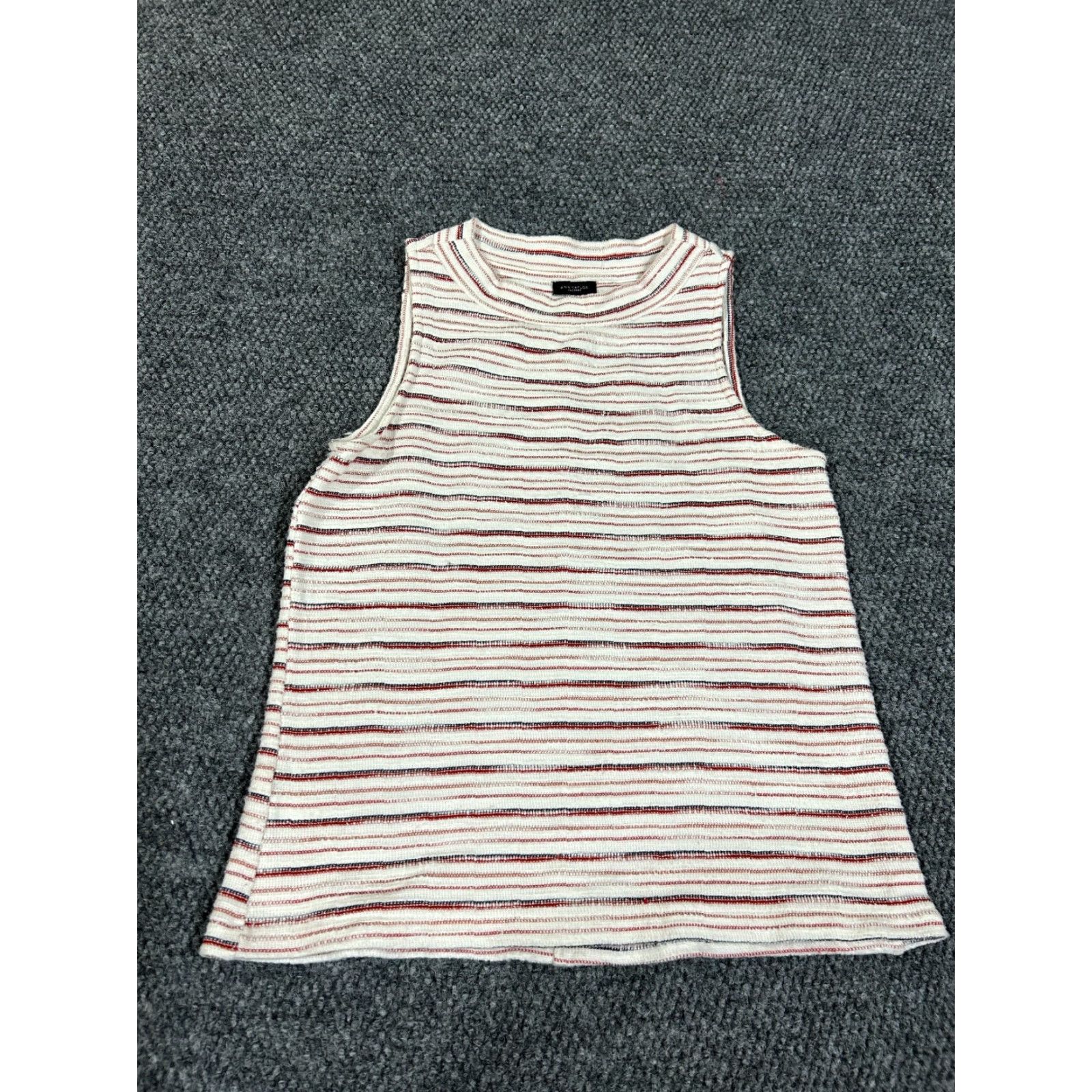 Vintage Ann Taylor tank top Womens Small white red navy striped casual knit factory Size S / US 4 / IT 40 - 2 Thumbnail