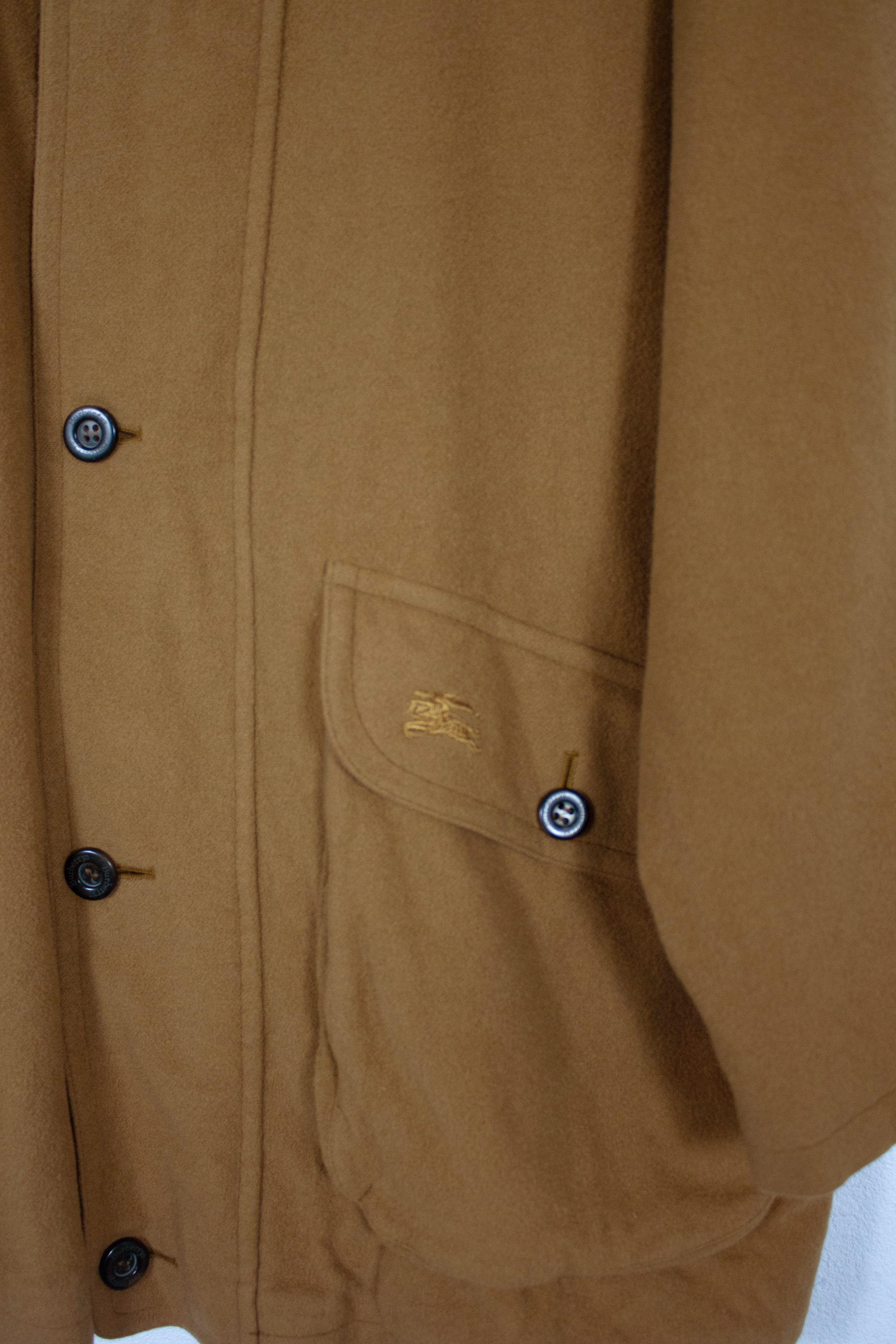 Burberry Vintage Burberry Beige Wool Trench Coat 90s Preppy Size US XL / EU 56 / 4 - 2 Thumbnail