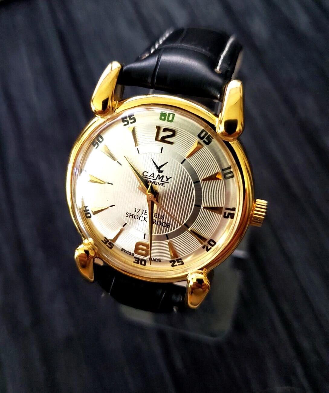 RARE Camy Geneve Mechanical Swiss Watch Runs Excellent