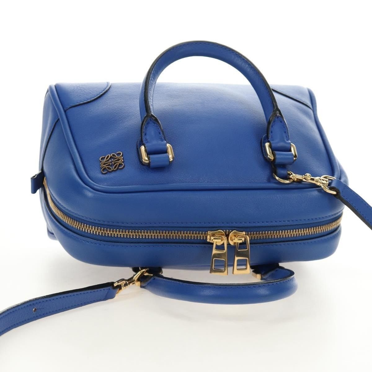 Loewe Loewe Classic Calfskin Amazona 75 Handbag Blue Size ONE SIZE - 2 Thumbnail