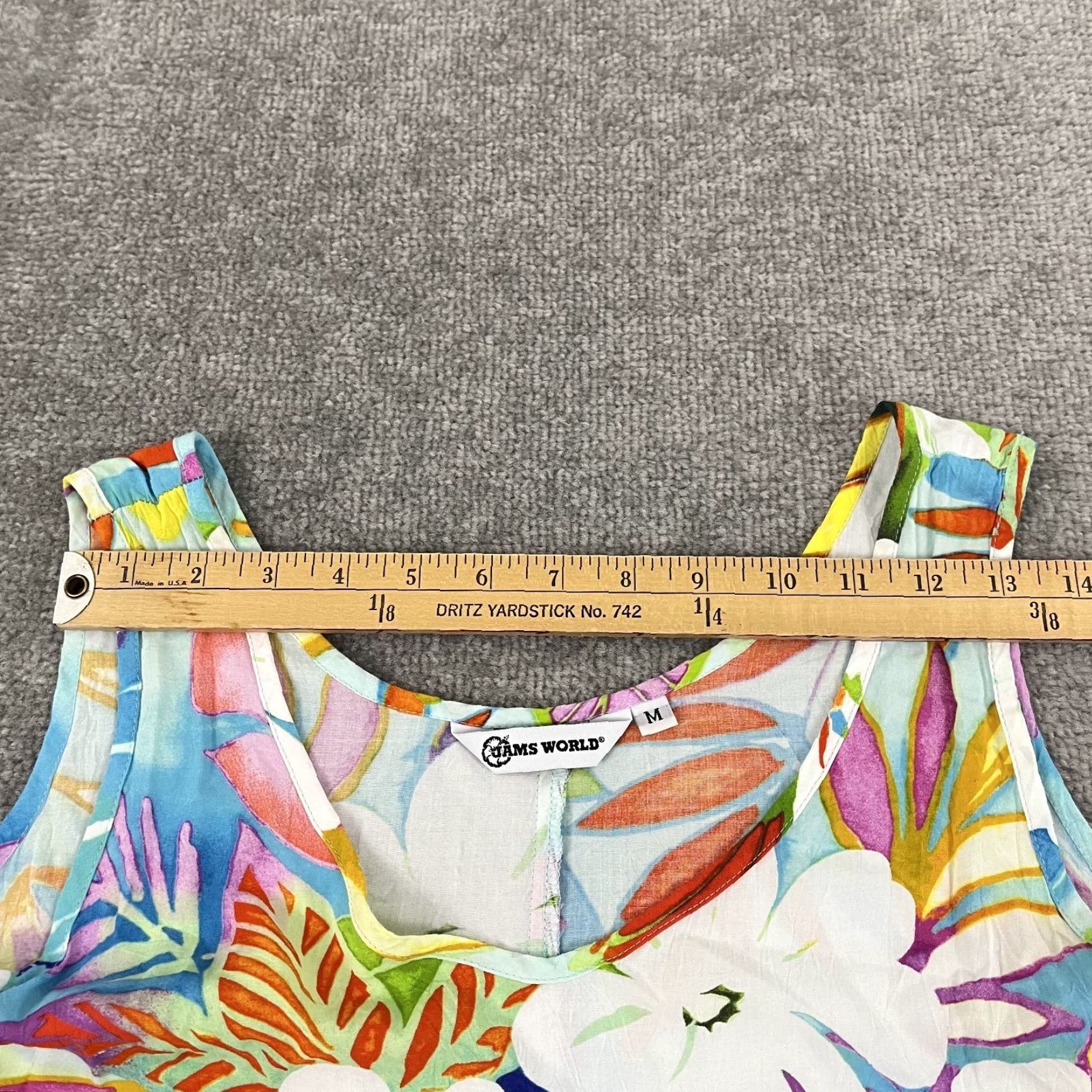 Jams World VINTAGE Jams World Womens Midi Dress Sleeveless Floral Pockets Hawaii Casual Summer 1970s Size M / US 6-8 / IT 42-44 - 7 Thumbnail