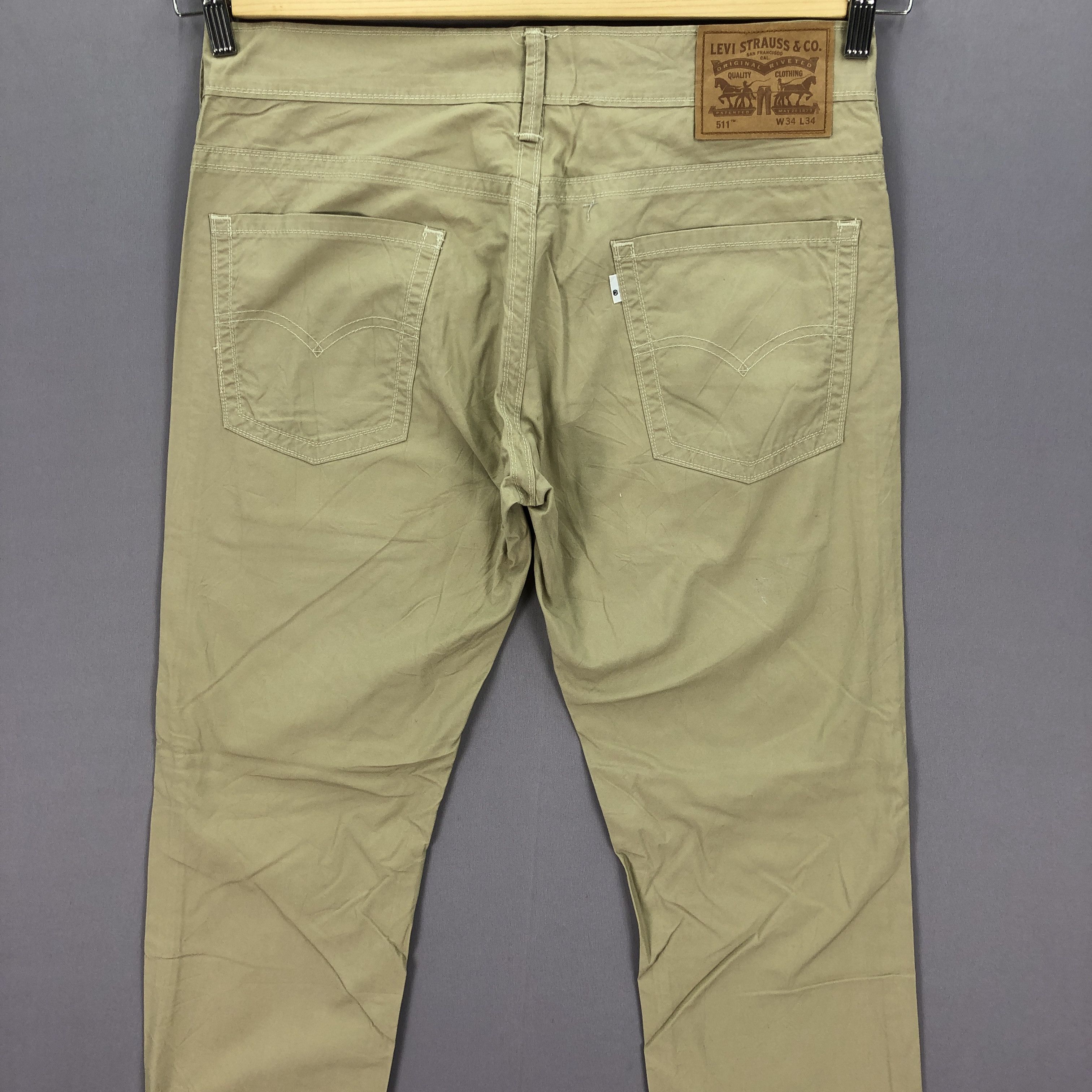 Levi's Vintage Levis 511 Slim Skinny Tapered Leg Brown Jeans Denim Size US 32 / EU 48 - 4 Thumbnail