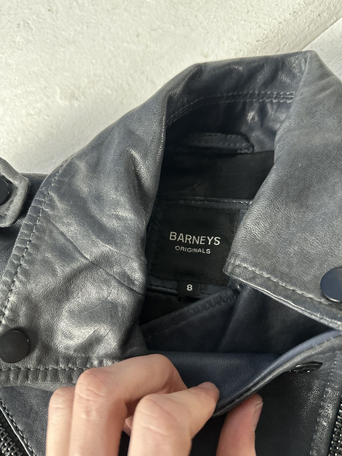 Other 🚨Y2K RICK OWENS TYPE DIRTY SLIM FIT ZIP LEATHER JACKET Size S / US 4 / IT 40 - 6 Thumbnail