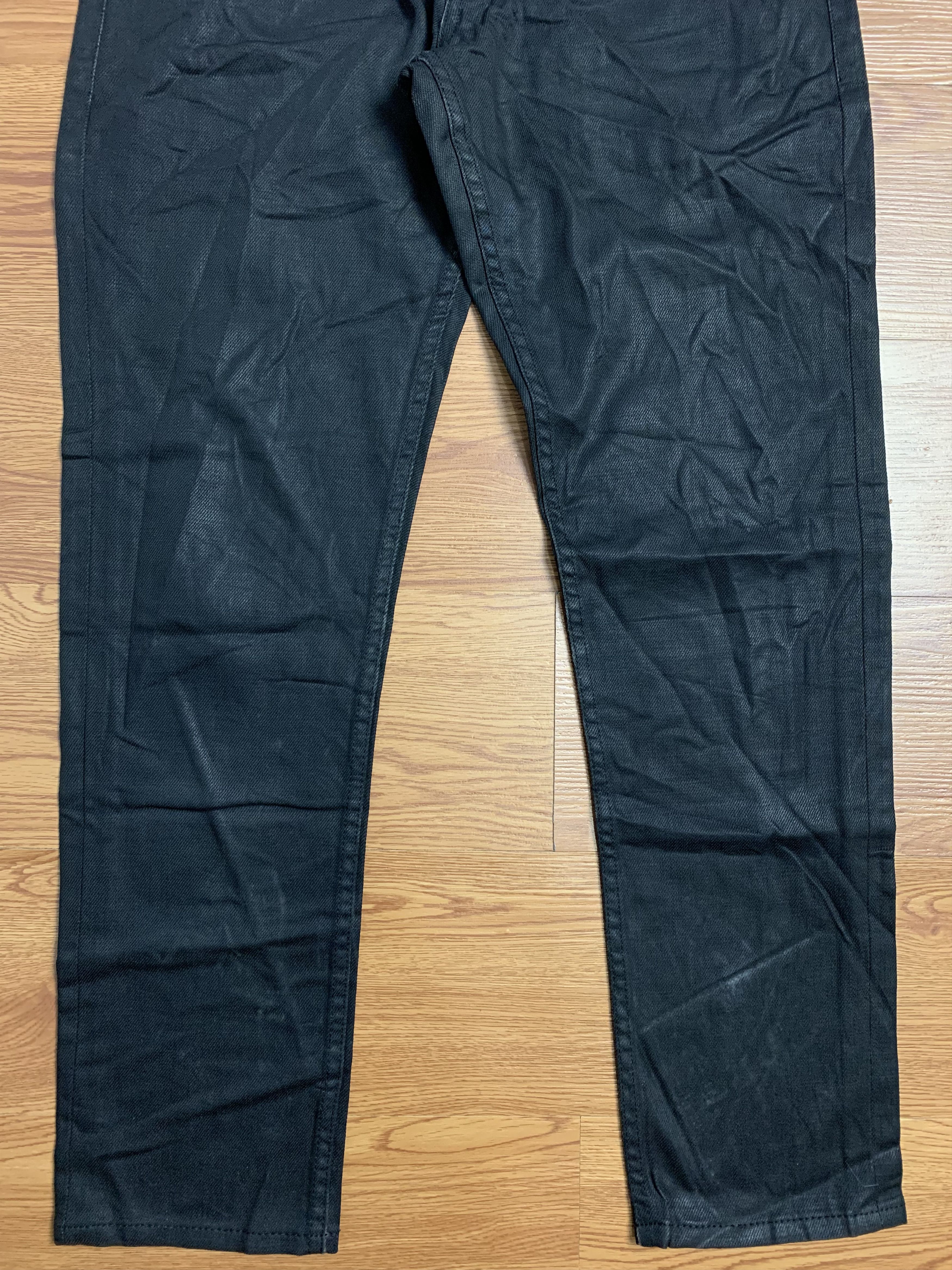 Raf Simons Raf Simons Black Coated Denim Size US 31 - 3 Thumbnail