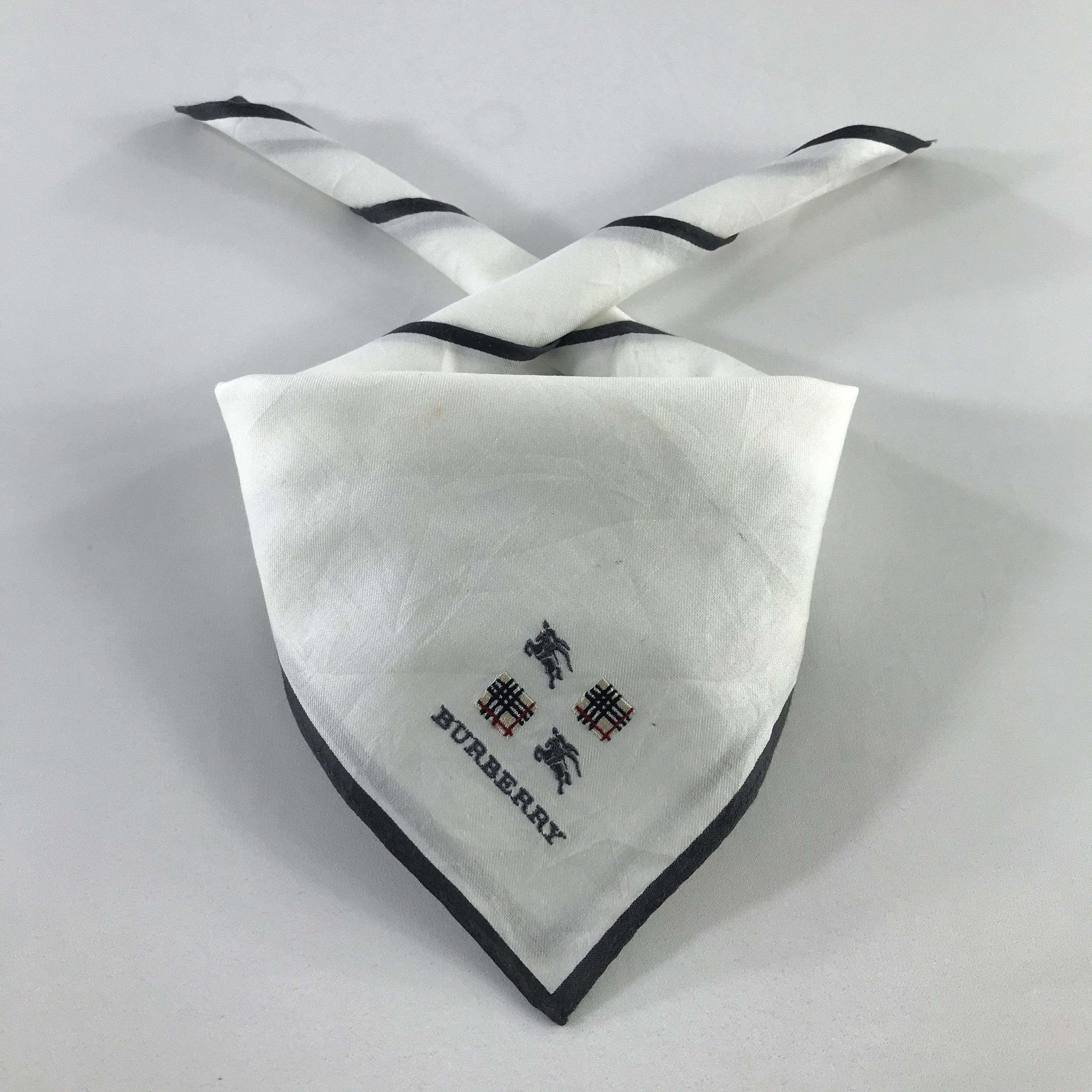 Burberry × Vintage Burberry Bandana / Handkerchief / Neckerchief - S962 Size ONE SIZE - 3 Thumbnail