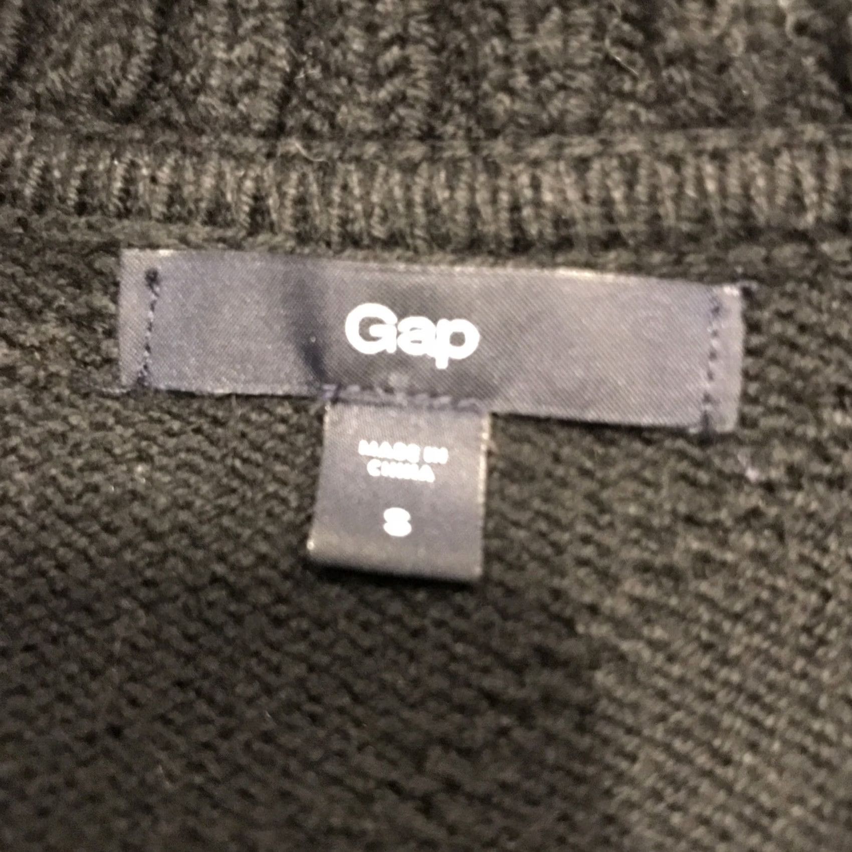 Gap gap Womens S Black Cotton Blend Zip Up Jacket B10 Size S / US 4 / IT 40 - 2 Thumbnail