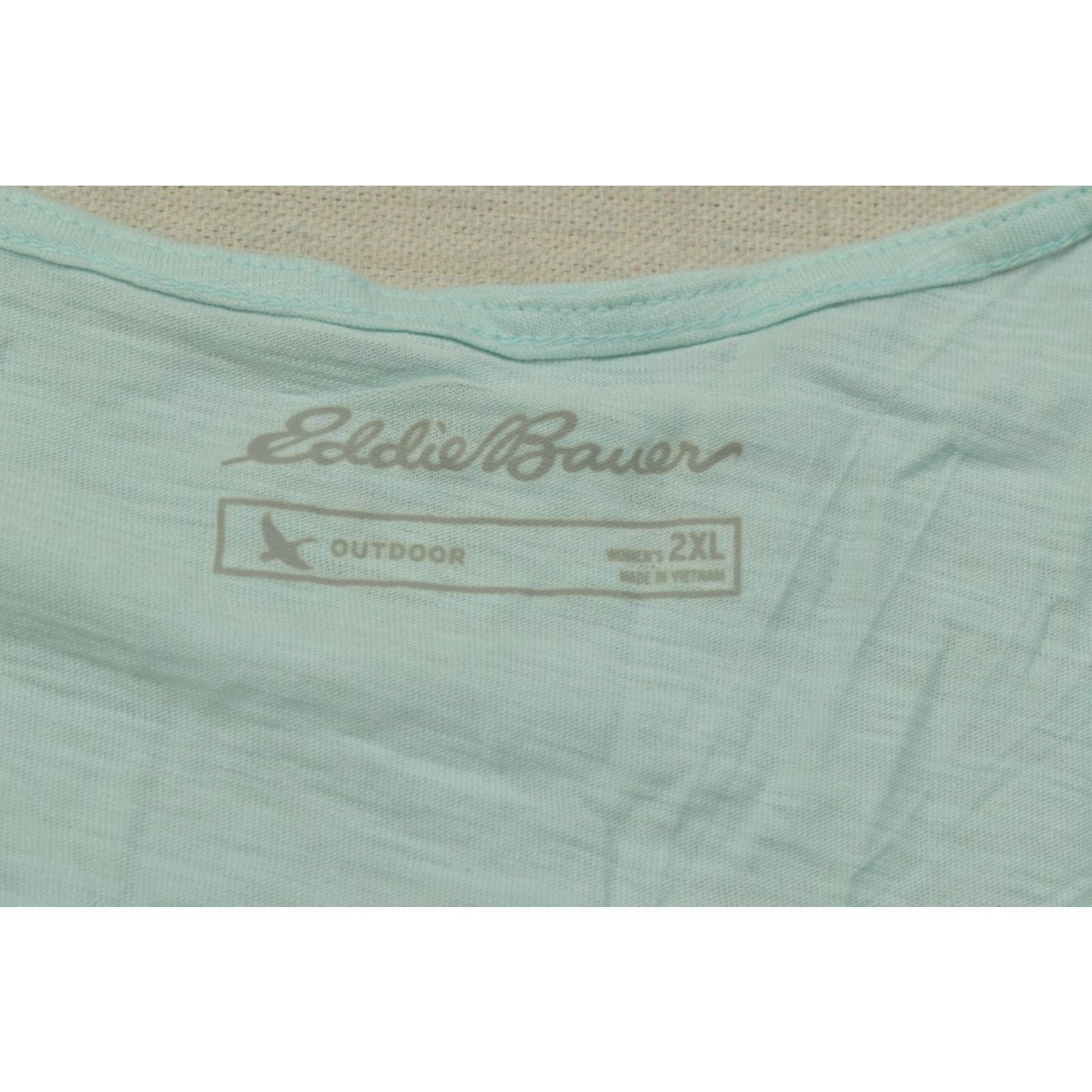 Eddie Bauer Eddie Bauer Women 2XL Outdoor Blue Surplice Wrap Sleeveless Knit Top Cotton Top Size XXL / US 16-18 / IT 52-54 - 7 Thumbnail