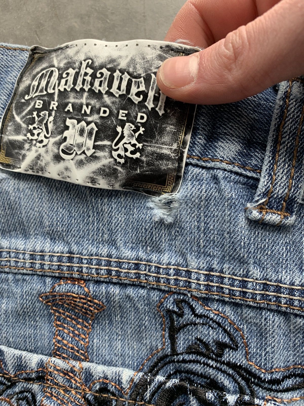 JNCO Crazy Vintage Y2K Makaveli Jean Shorts Skater Opium Baggy Size US 40 / EU 56 - 4 Thumbnail