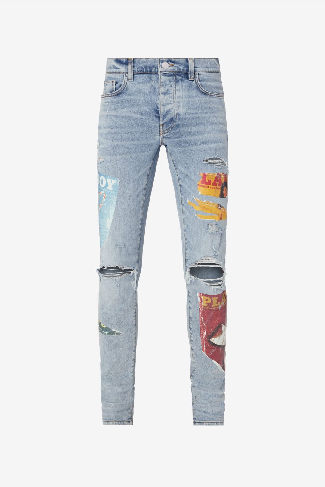 AMIRI playboyコラボ デニム ジーンズ AMIRI Playboy Magazine Skinny Jean Aged Black メンズ - JP