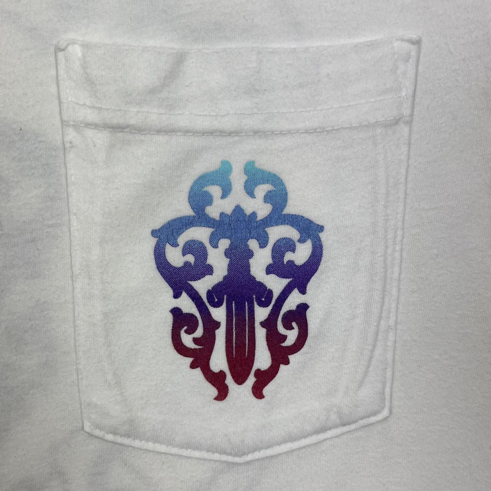 Chrome Hearts Chrome Hearts White Gradient Dagger Horseshoe Logo Tee Size US S / EU 44-46 / 1 - 3 Thumbnail