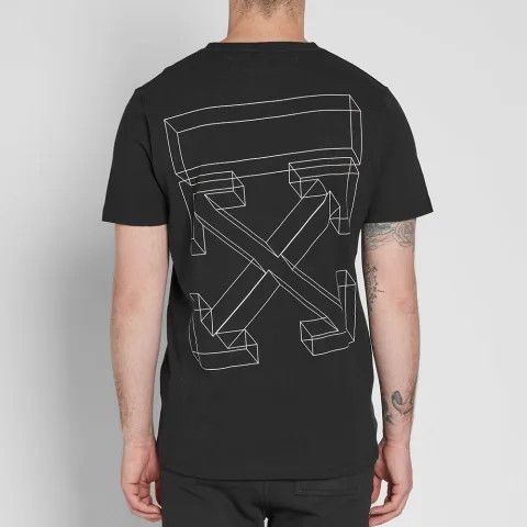 Off-White Black 3D Line Arrows T-Shirt Size M / US 6-8 / IT 42-44 - 2 Thumbnail