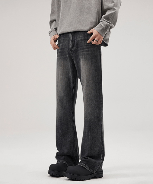 Japanese Brand American street washed loose flared distressed wideleg jeans Size US 32 / EU 48 - 3 Thumbnail