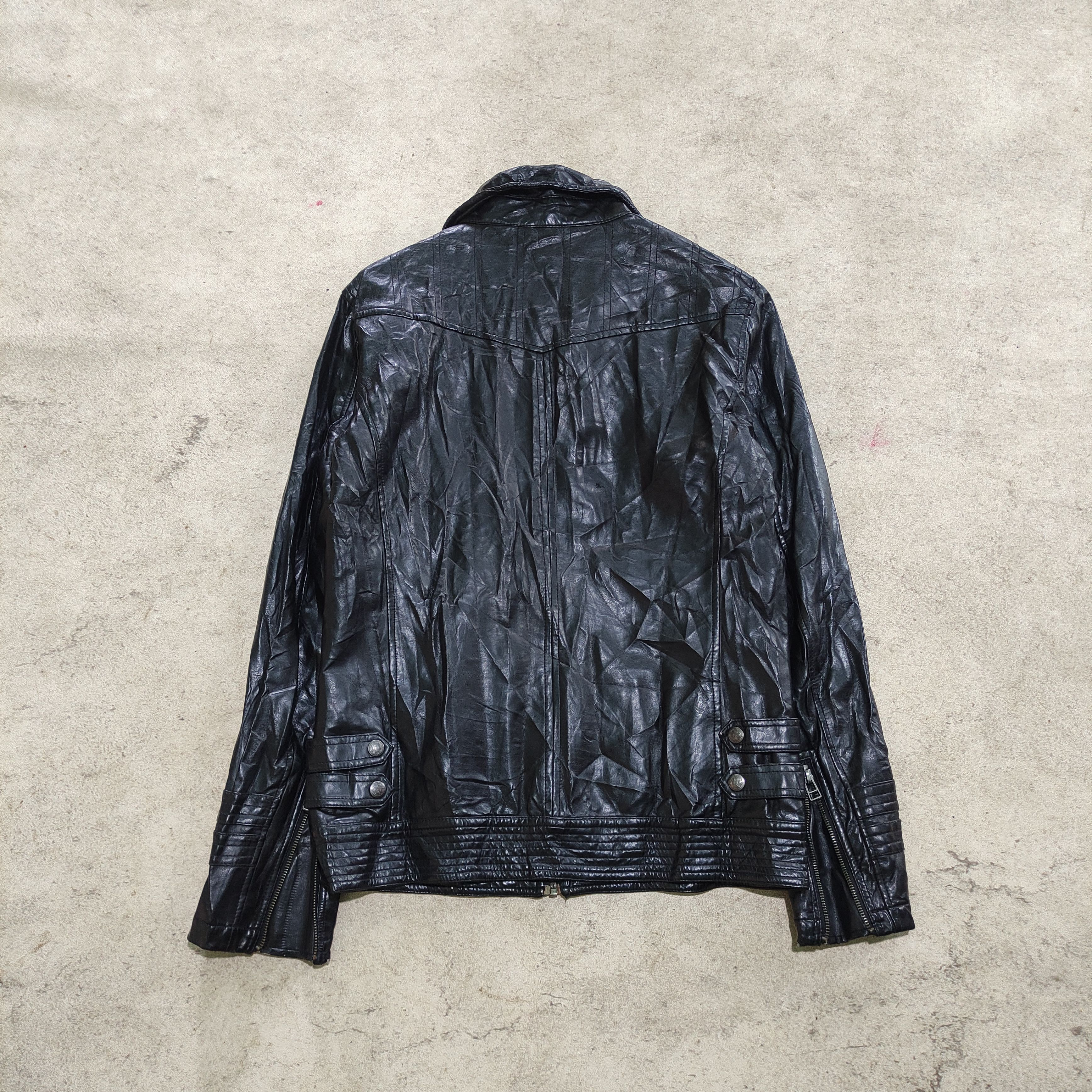 Tornado Mart Von Dutch Vintage Synthetic Leather Jacket 2000s Vkei Size US L / EU 52-54 / 3 - 4 Thumbnail