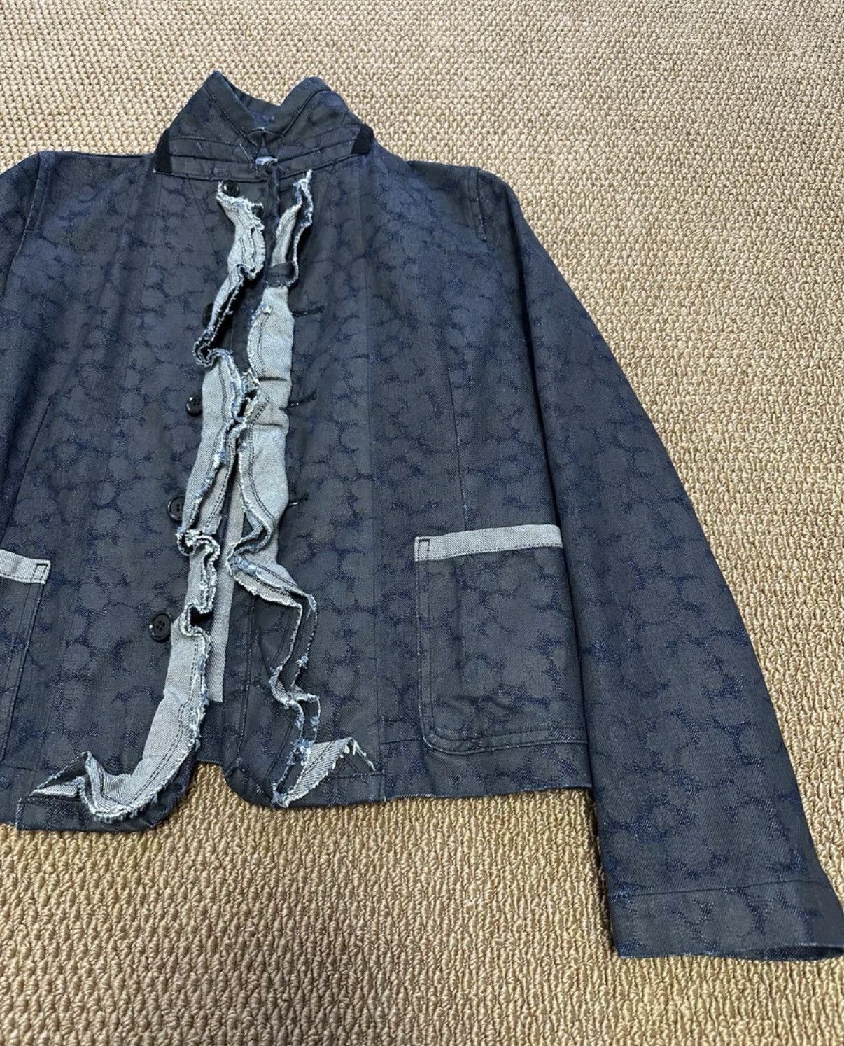 Comme des Garcons Comme des Garçons Lightning Print Lace Trim Denim Jacket K23 Size US M / EU 48-50 / 2 - 2 Thumbnail
