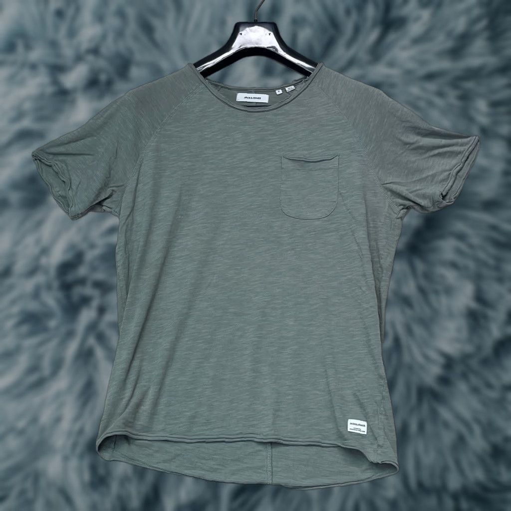 Jack & Jones Jack & Jones T-Shirt Green Short Sleeve Crewneck Front Pocket Men's Size S Size US S / EU 44-46 / 1 - 1 Thumbnail