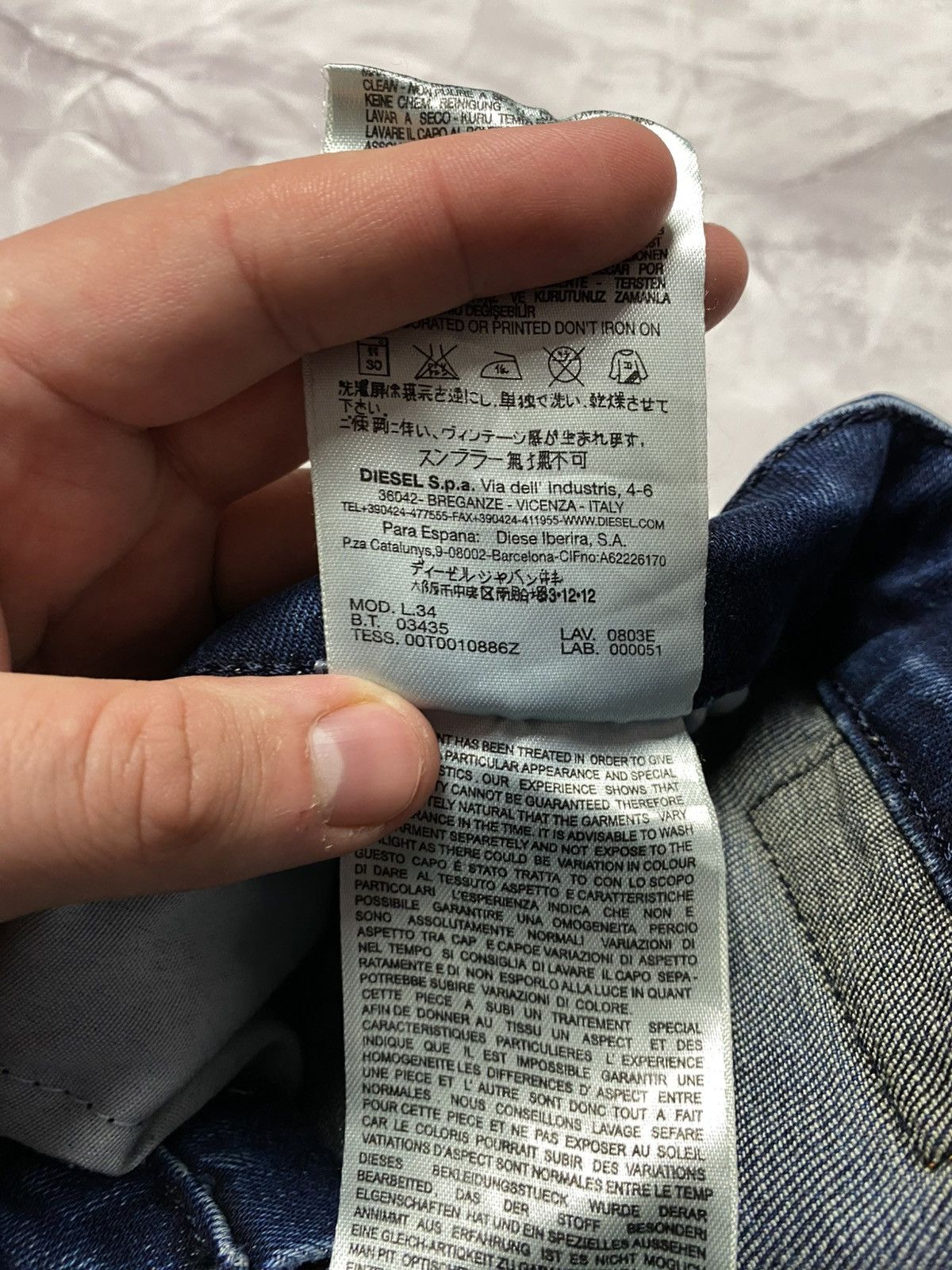 Diesel Diesel Jeans Washed Denim Distressed Stretch Mens Size 36 Size US 36 / EU 52 - 12 Thumbnail