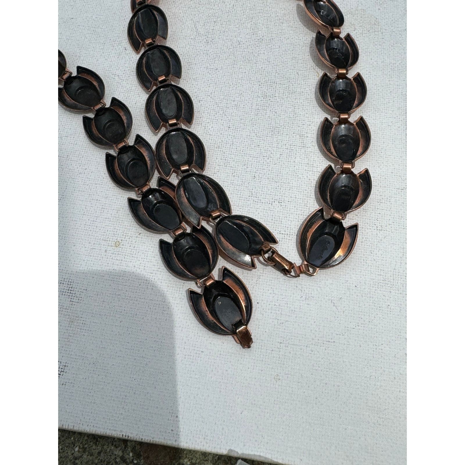 Vintage Vintage Renoir Signed Bracelet Necklace Set - 1950s Size ONE SIZE - 4 Thumbnail