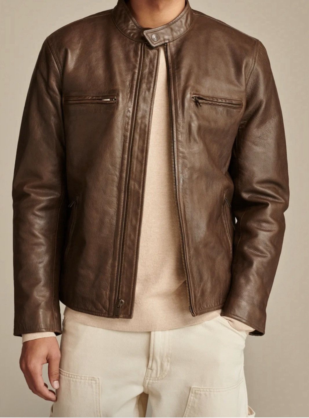 Zara Zara Leather Brown Jacket Size US L / EU 52-54 / 3 - 1 Thumbnail