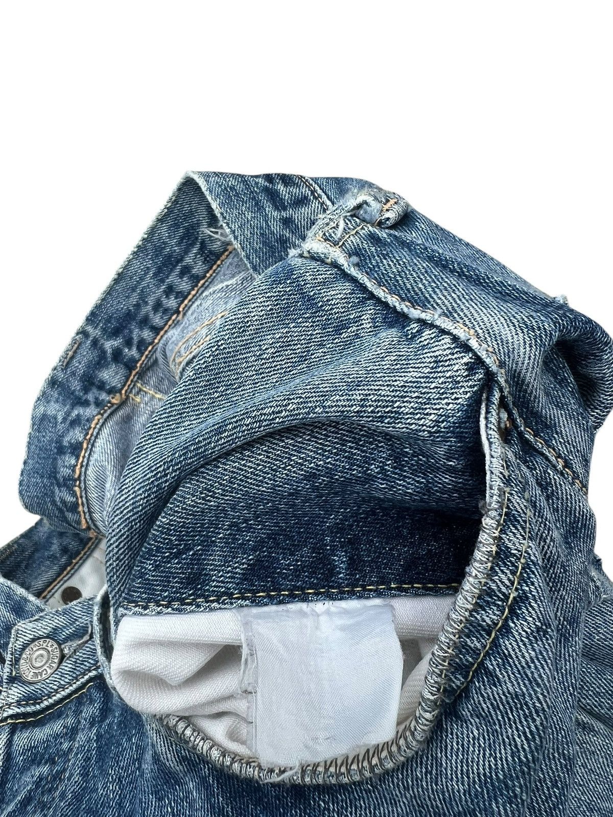 Sugar Cane Trashed Vintage Sugar Cane Distress Denim Selvedge Jeans Size US 33 - 23 Thumbnail