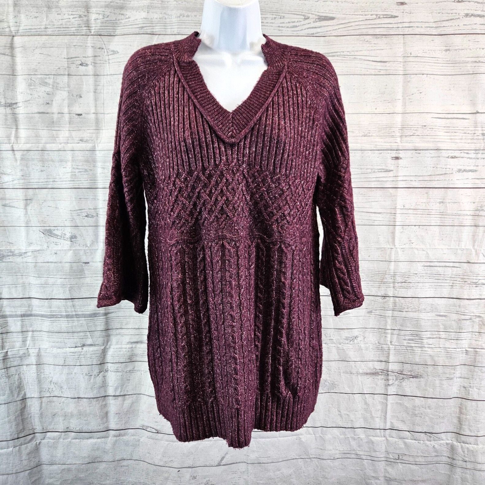 Vintage Cabi 4066 Womens Chime Pullover Sweater Sz Small Purple Bell Sleeve Grailed