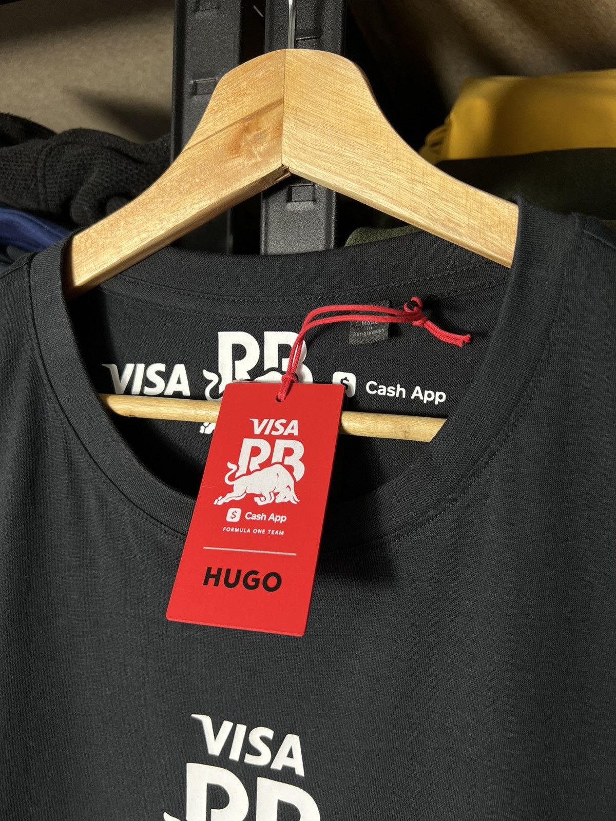 Hugo HUGO Red Bull Racing F1 T-Shirt Visa Cash App Black Y2K Size US XXL / EU 58 / 5 - 8 Thumbnail