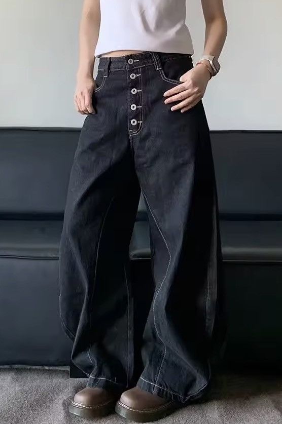 Jean Hamasaki x azawa Baggy Wide Leg Jeans Size US 33 - 1 Thumbnail