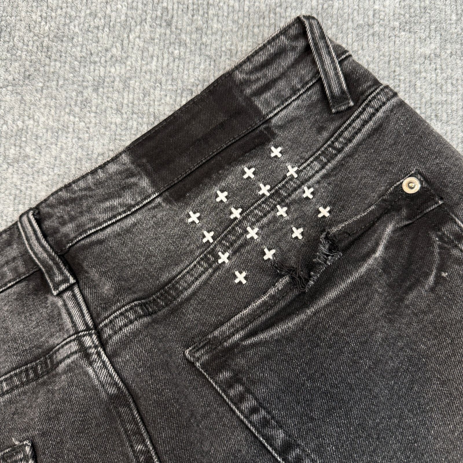 Ksubi Ksubi Knee Spell-Out Denim Jeans Size US 34 / EU 50 - 3 Thumbnail