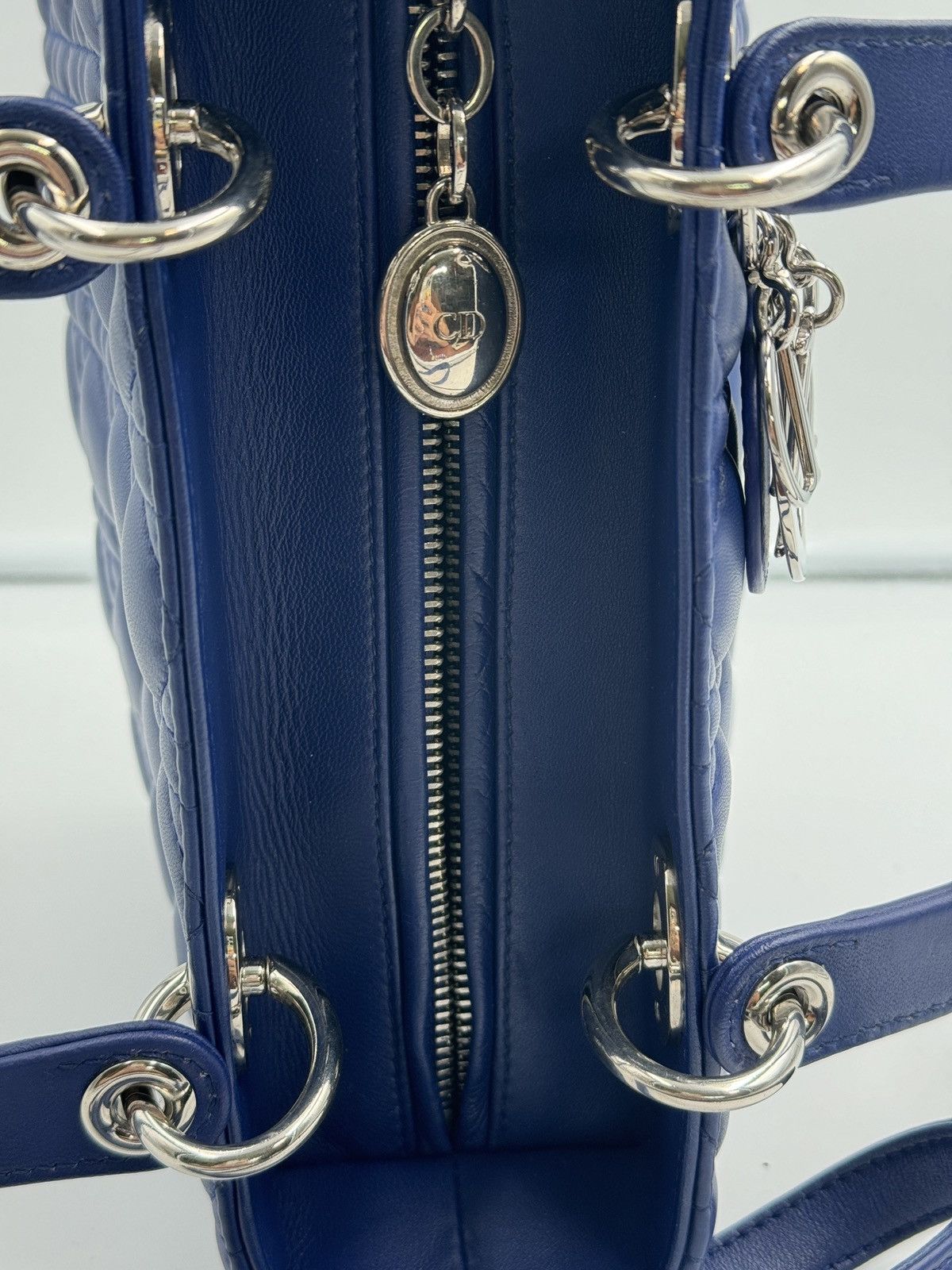 Christian Dior Monsieur Lady Dior medium size handbag blue Size ONE SIZE - 7 Thumbnail